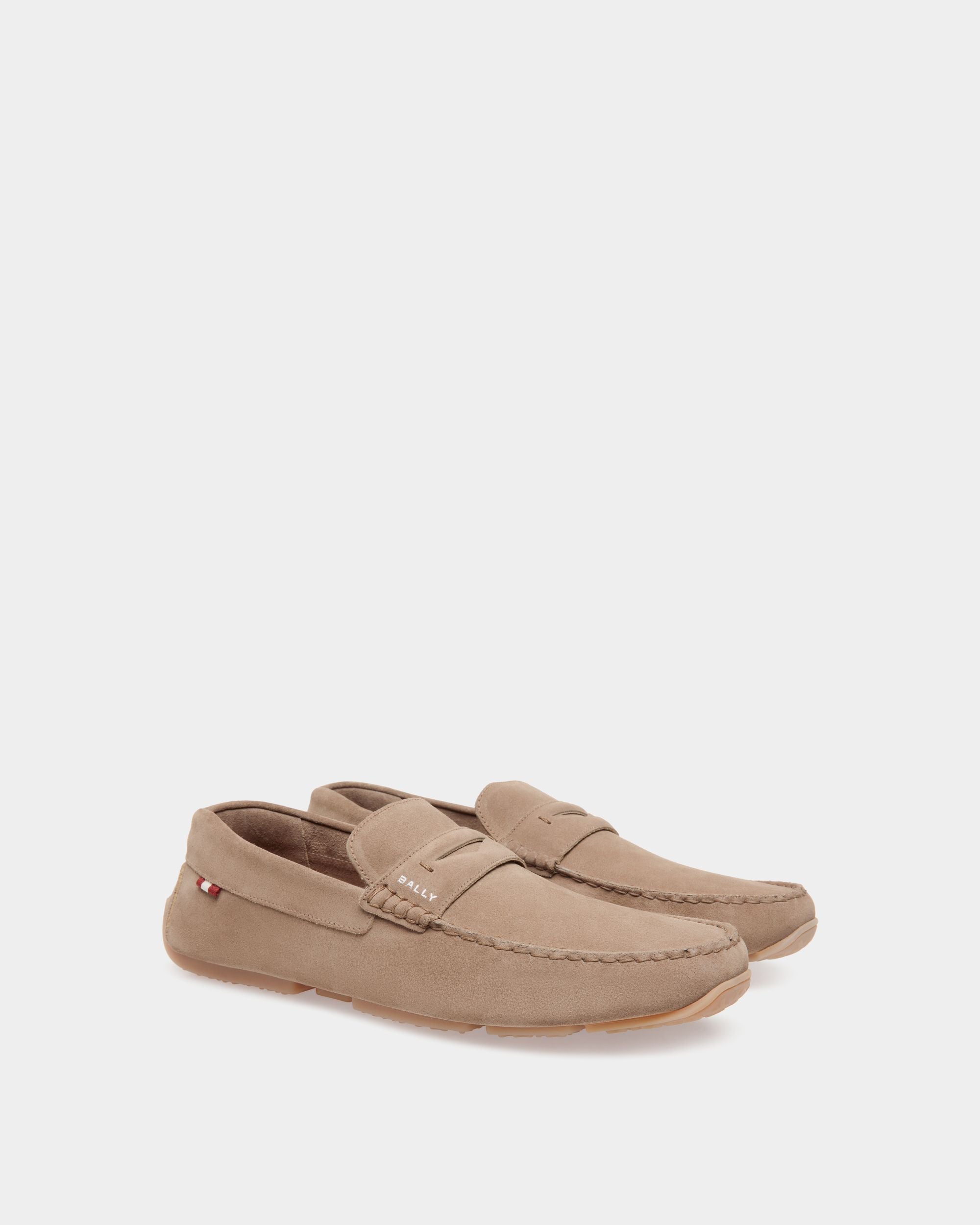 Pilot Driver in Taupe Suede - Men's - Bally - 02