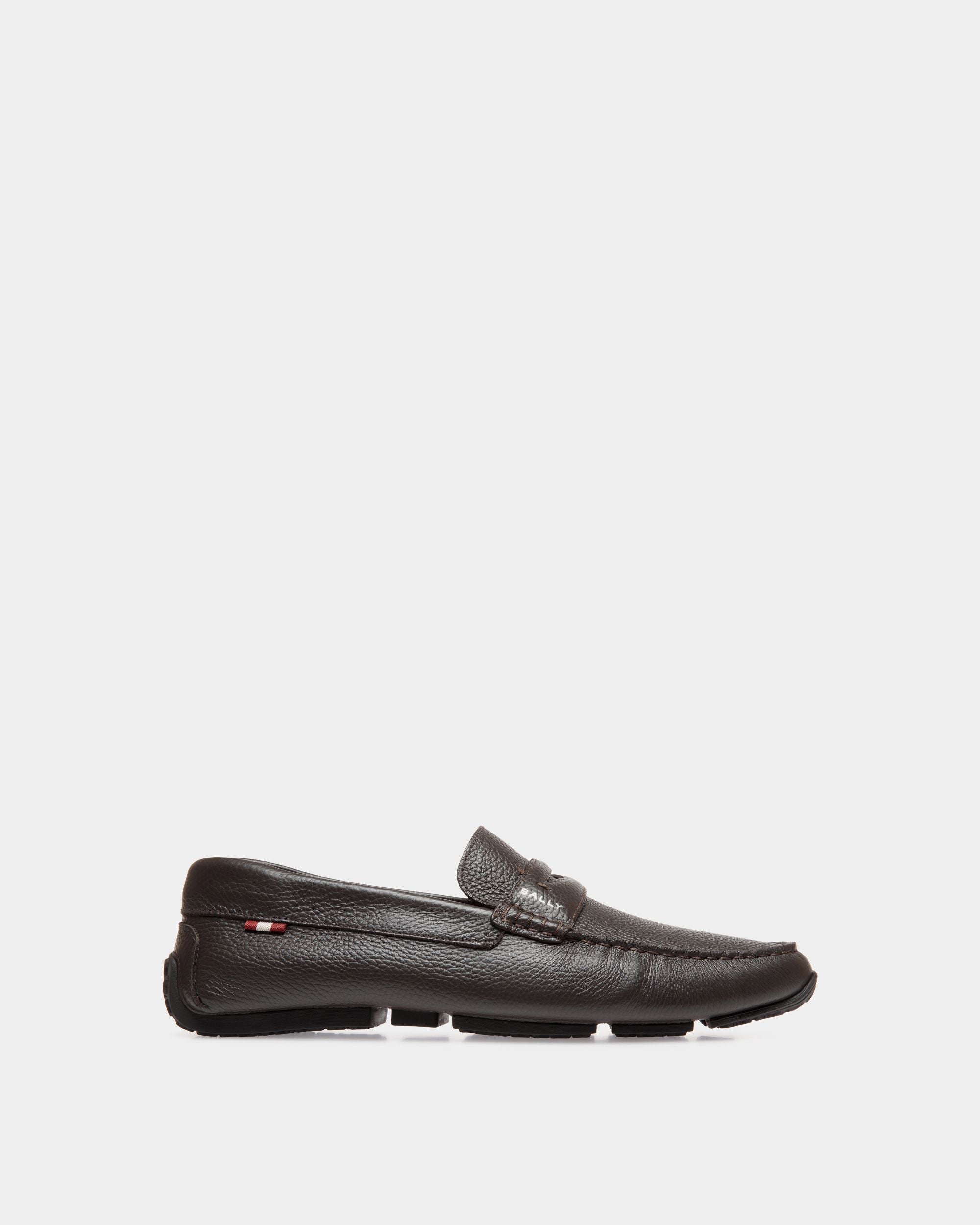 Pilot Driver in Ebano Grained Leather - Men's - Bally - 01