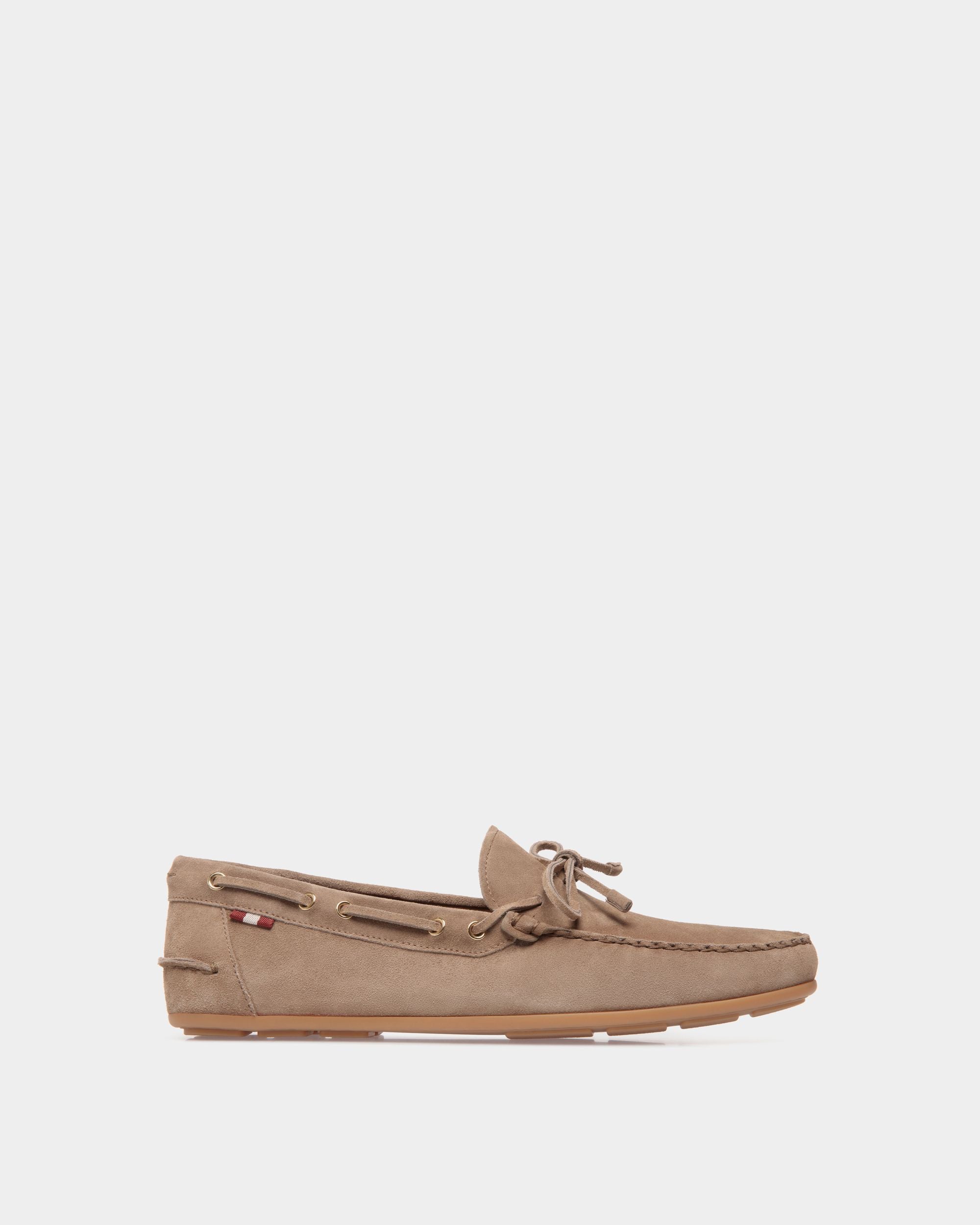 Clay Driver in Taupe Suede - Men's - Bally - 01