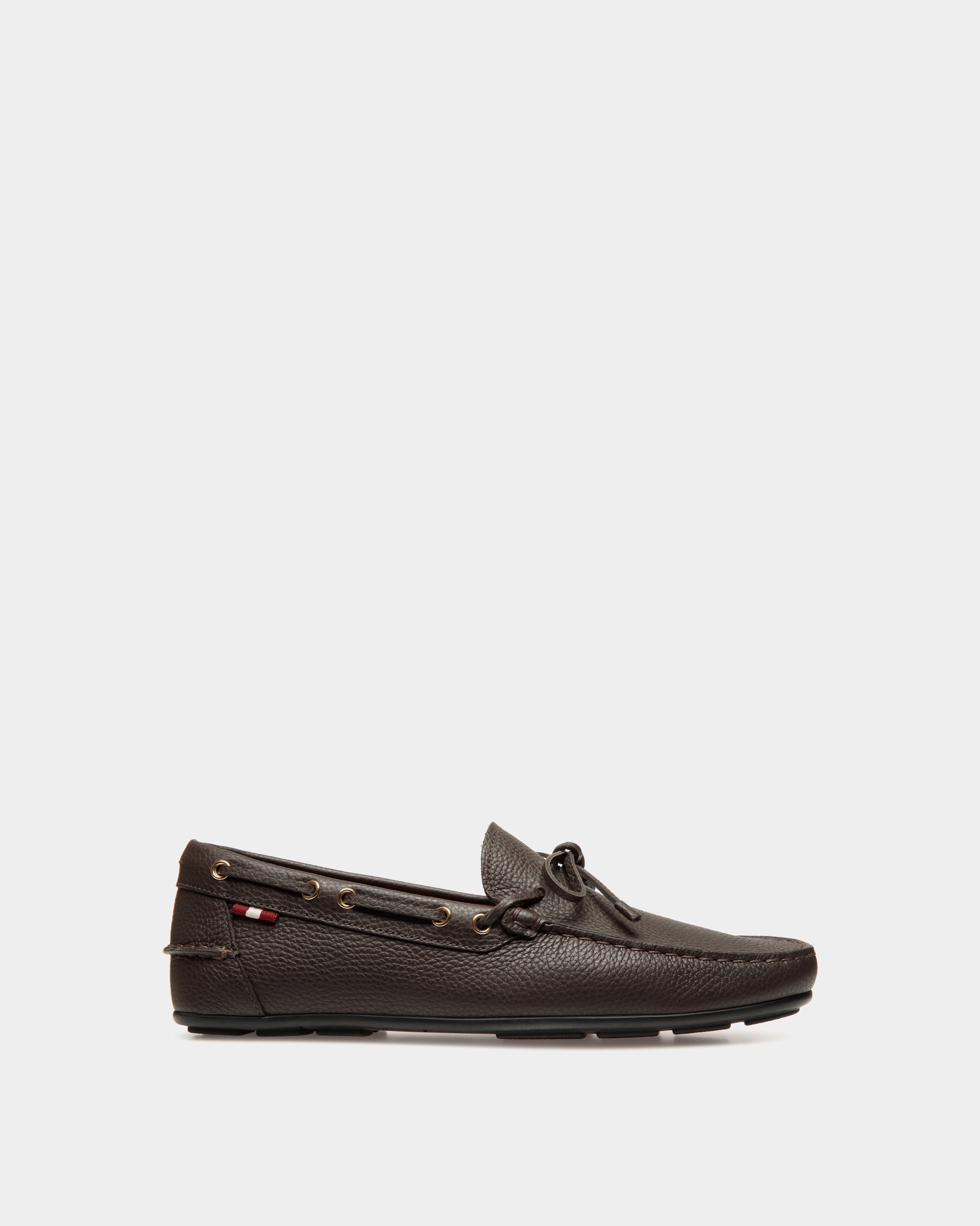 Clay Driver in Ebano Grained Leather - Men's - Bally - 01