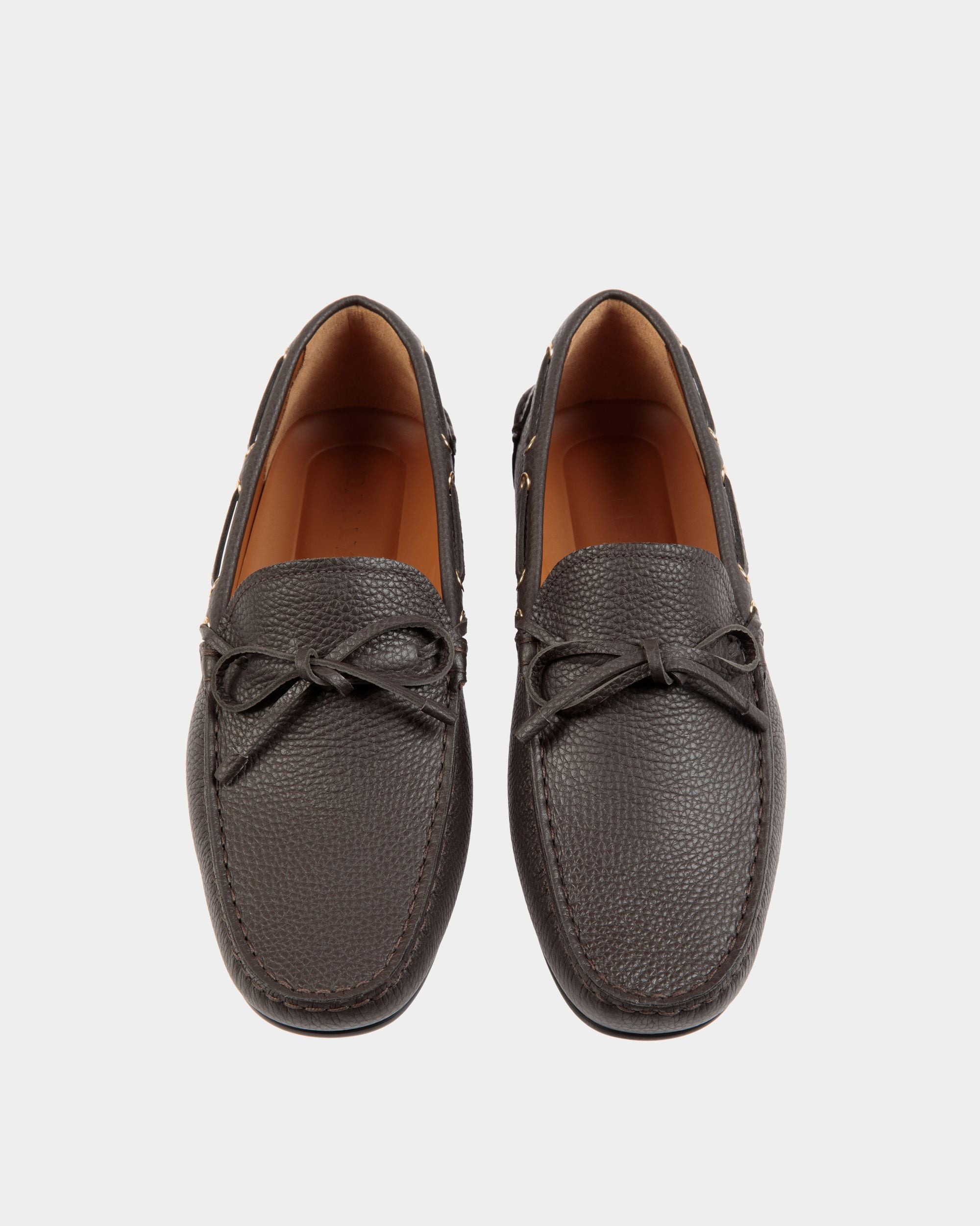 Clay Driver in Ebano Grained Leather - Men's - Bally - 05
