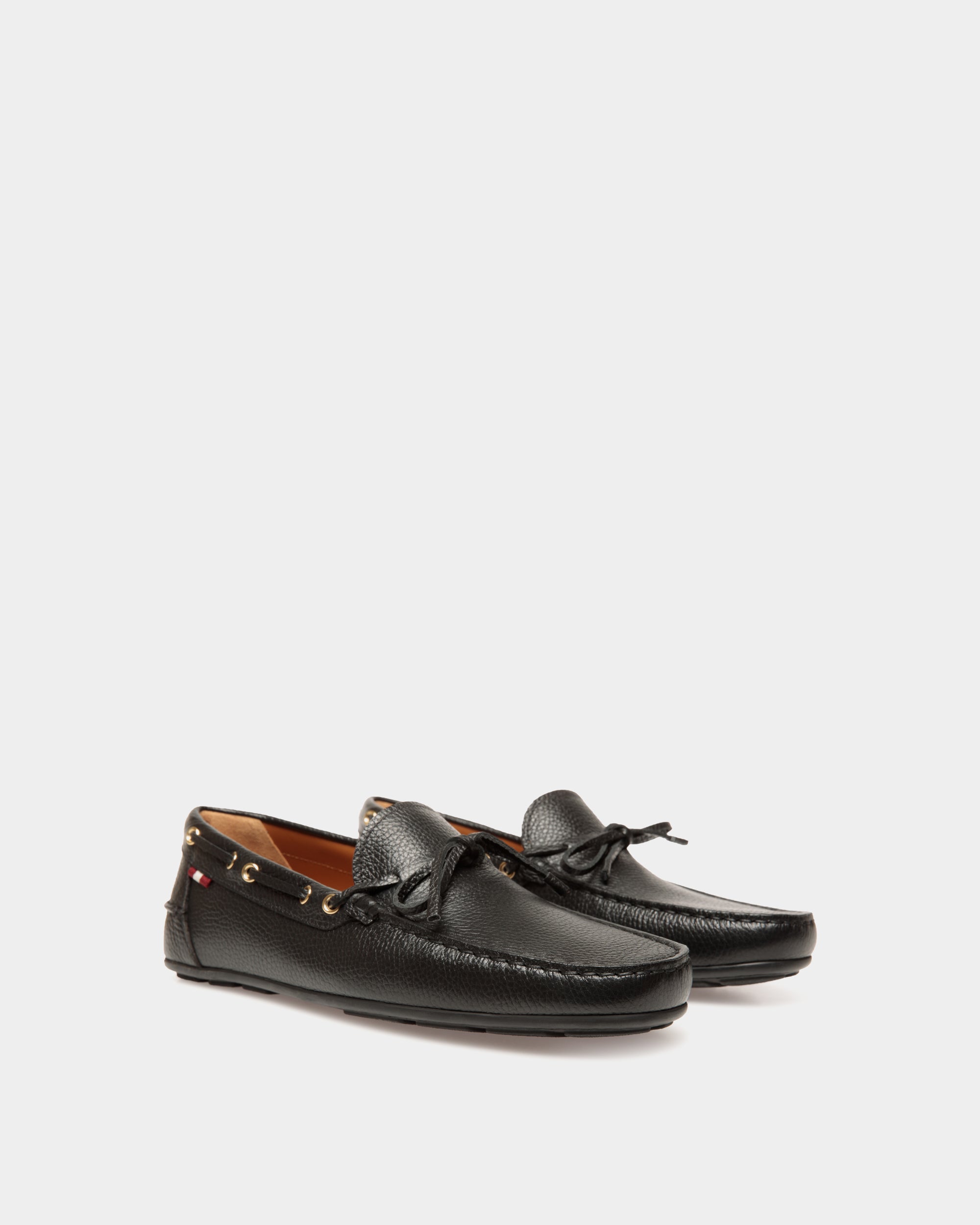 Clay Driver in Black Grained Leather - Men's - Bally - 03