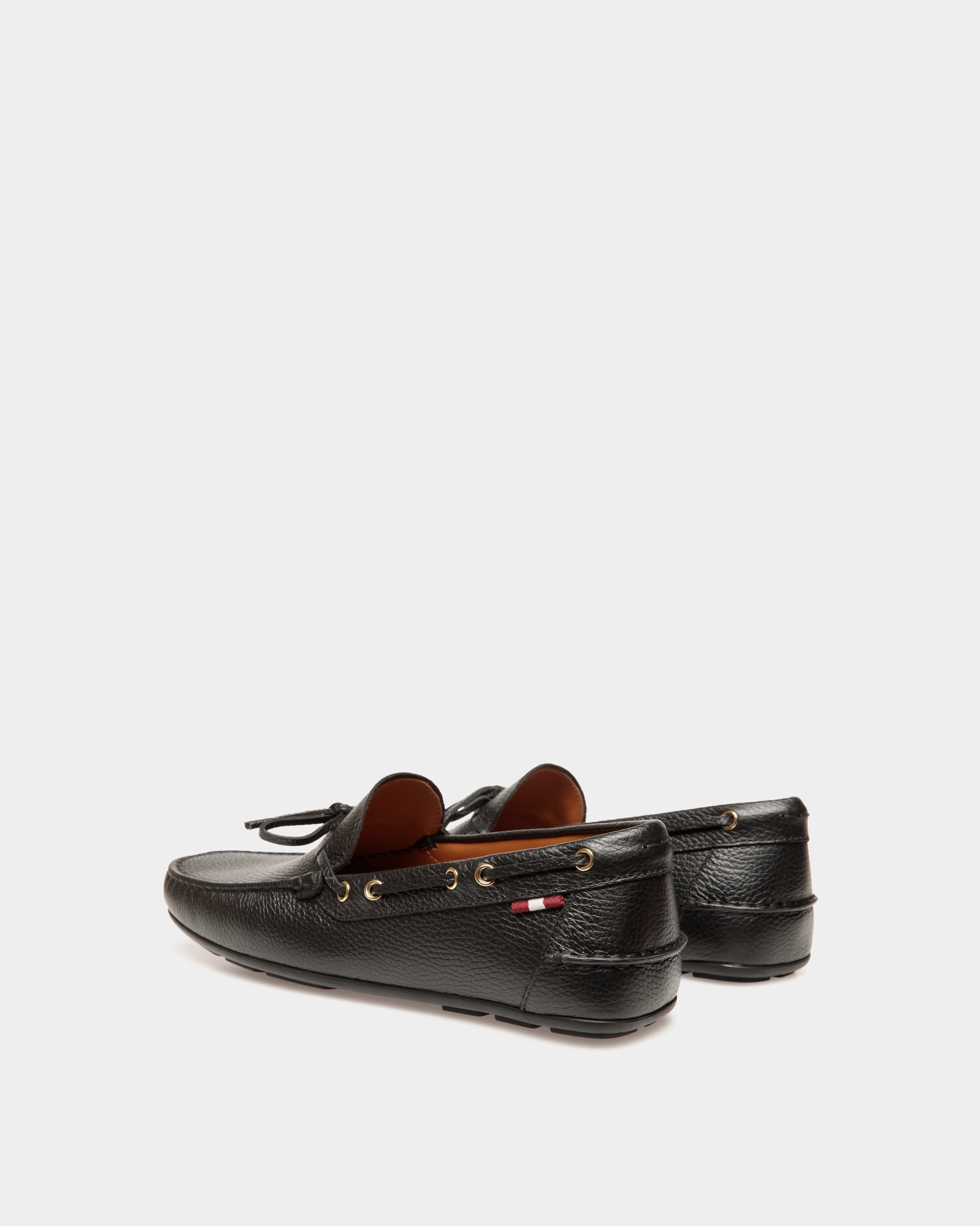 Clay Driver in Black Grained Leather - Men's - Bally - 04