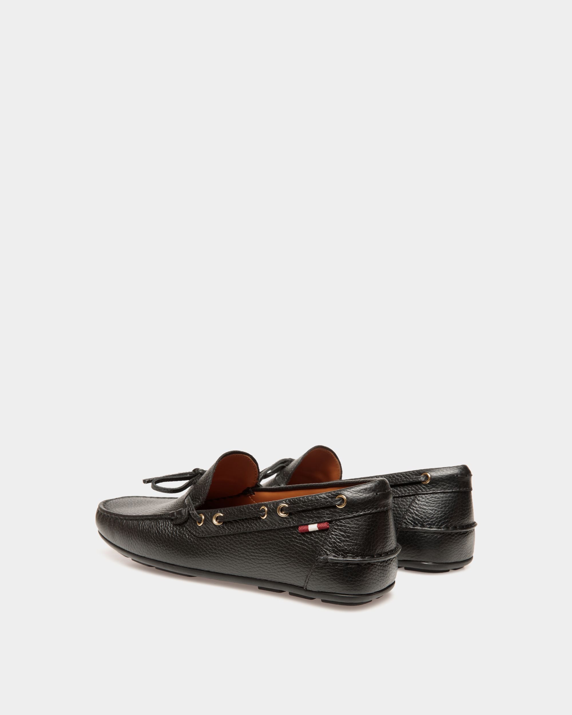 Clay Driver in Black Grained Leather - Men's - Bally - 04