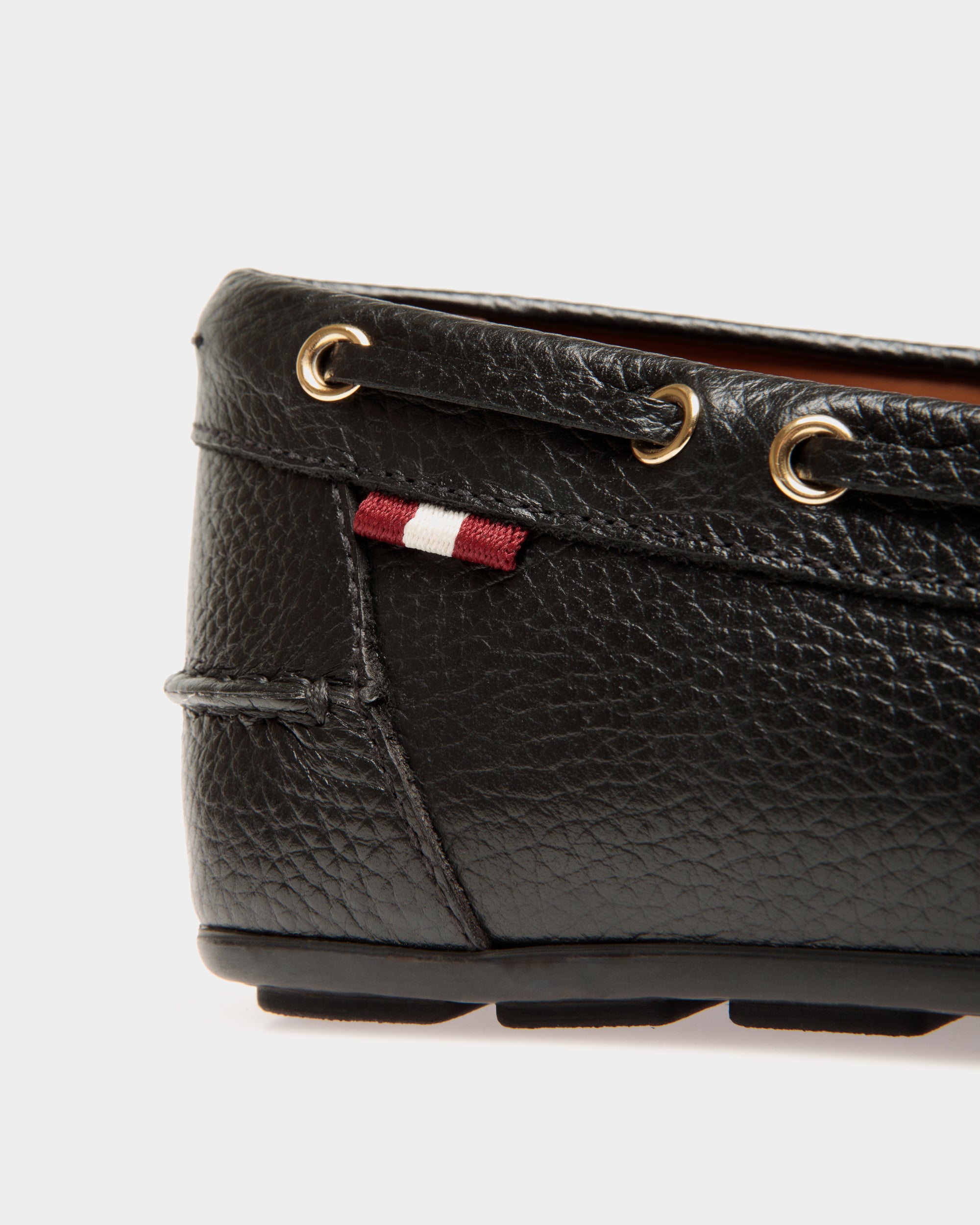 Clay Driver in Black Grained Leather - Men's - Bally - 06