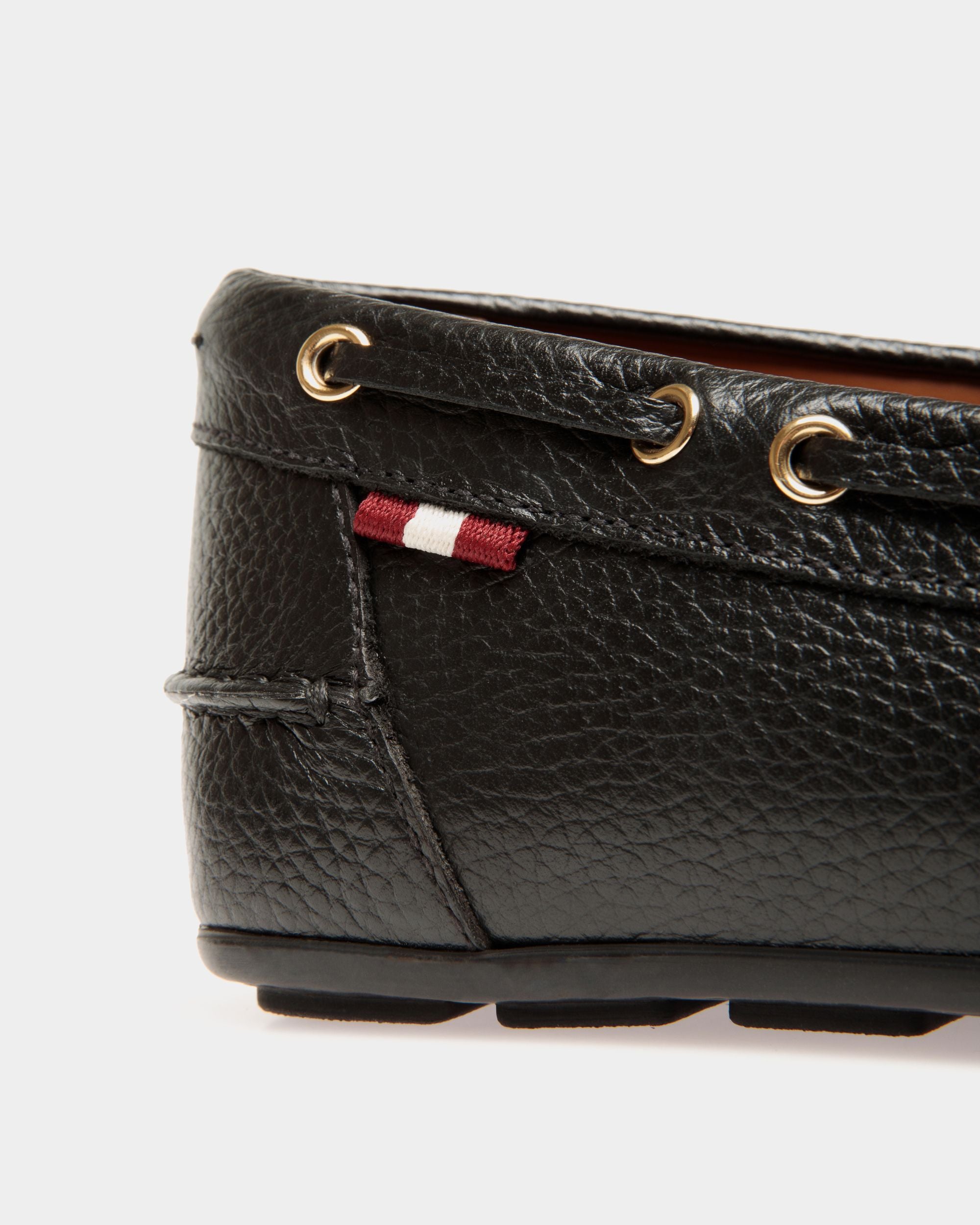 Clay Driver in Black Grained Leather - Men's - Bally - 06