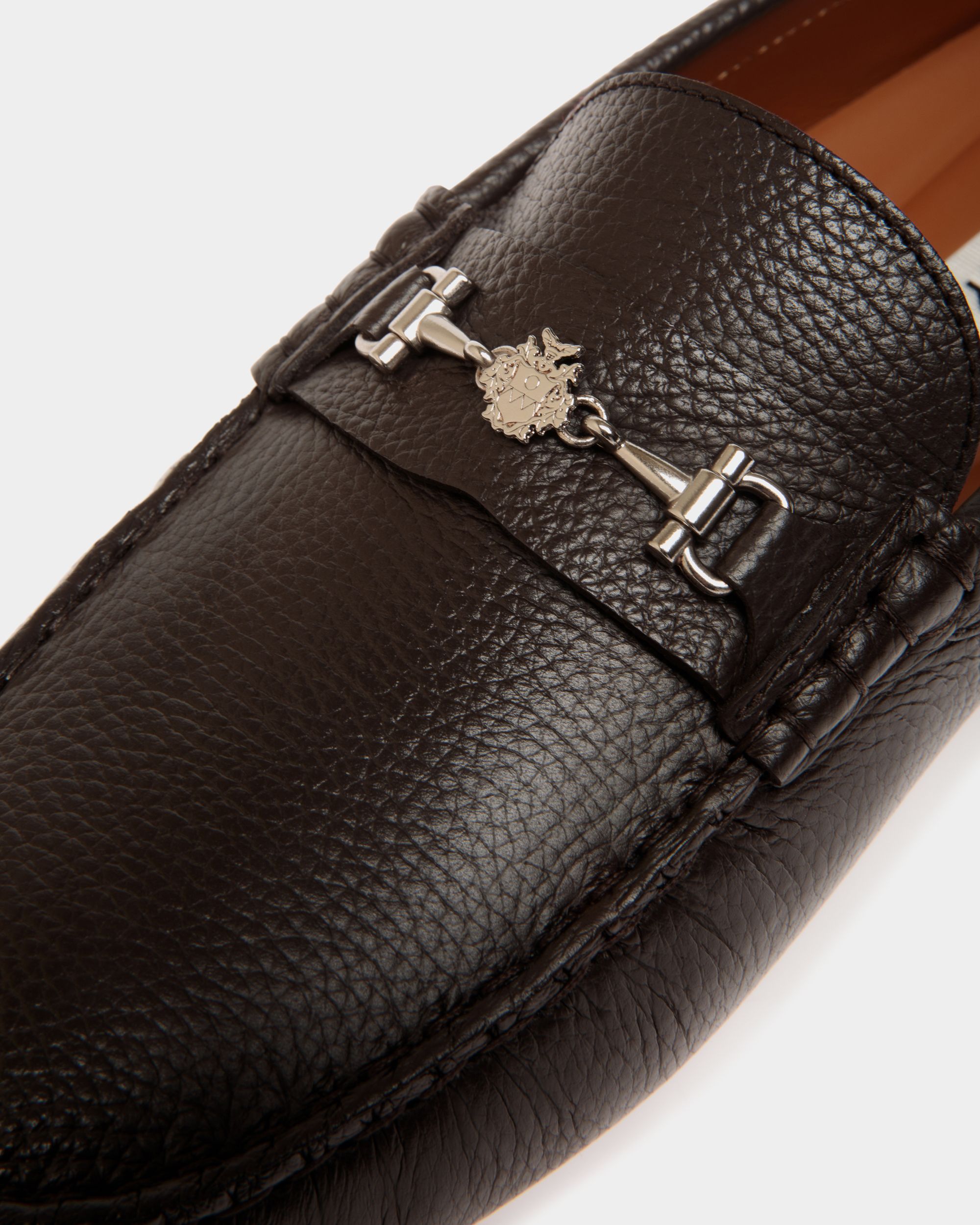 Kerbs Driver in Ebano Grained Leather - Men's - Bally - 05