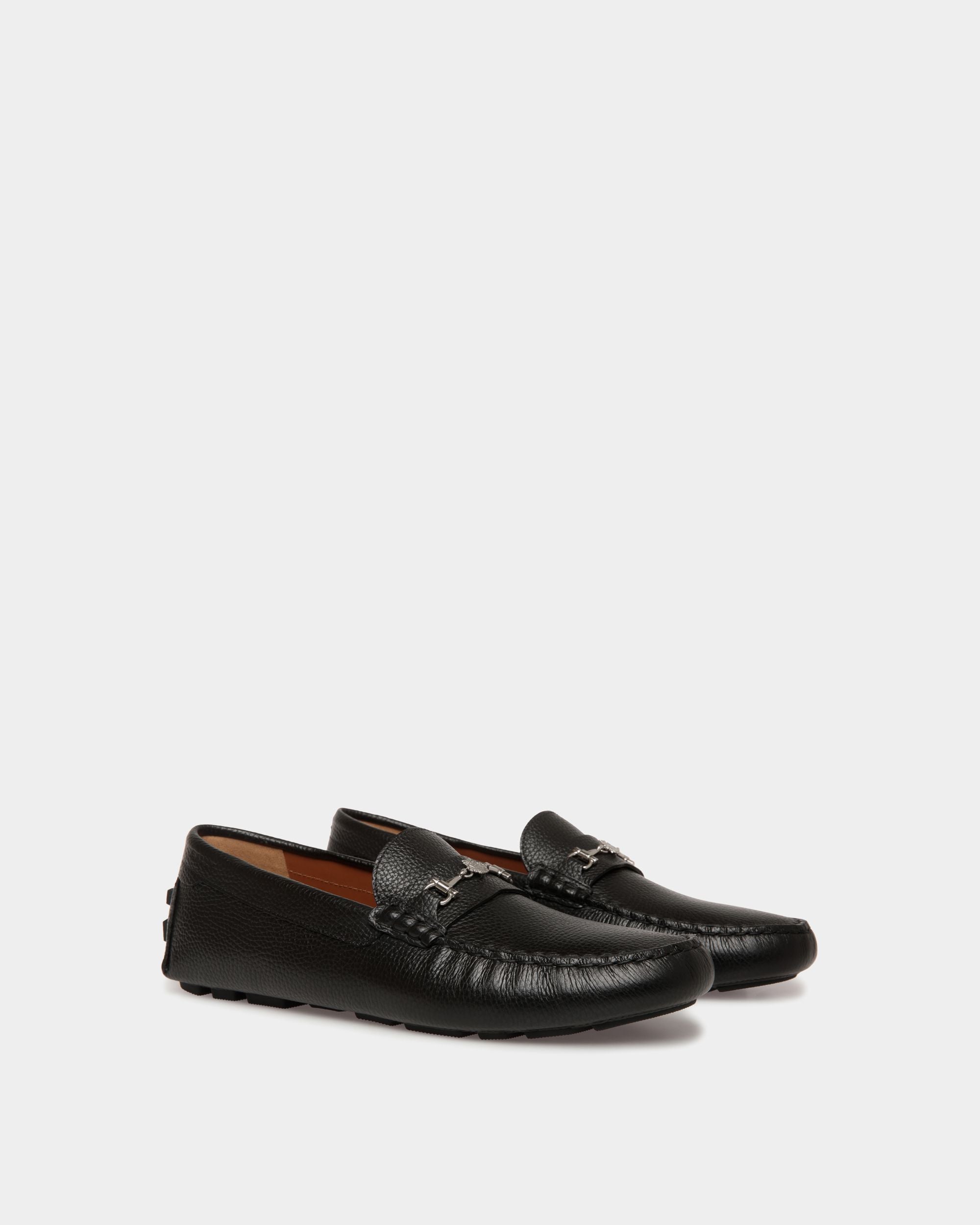 Kerbs Driver in Black Grained Leather - Men's - Bally - 03