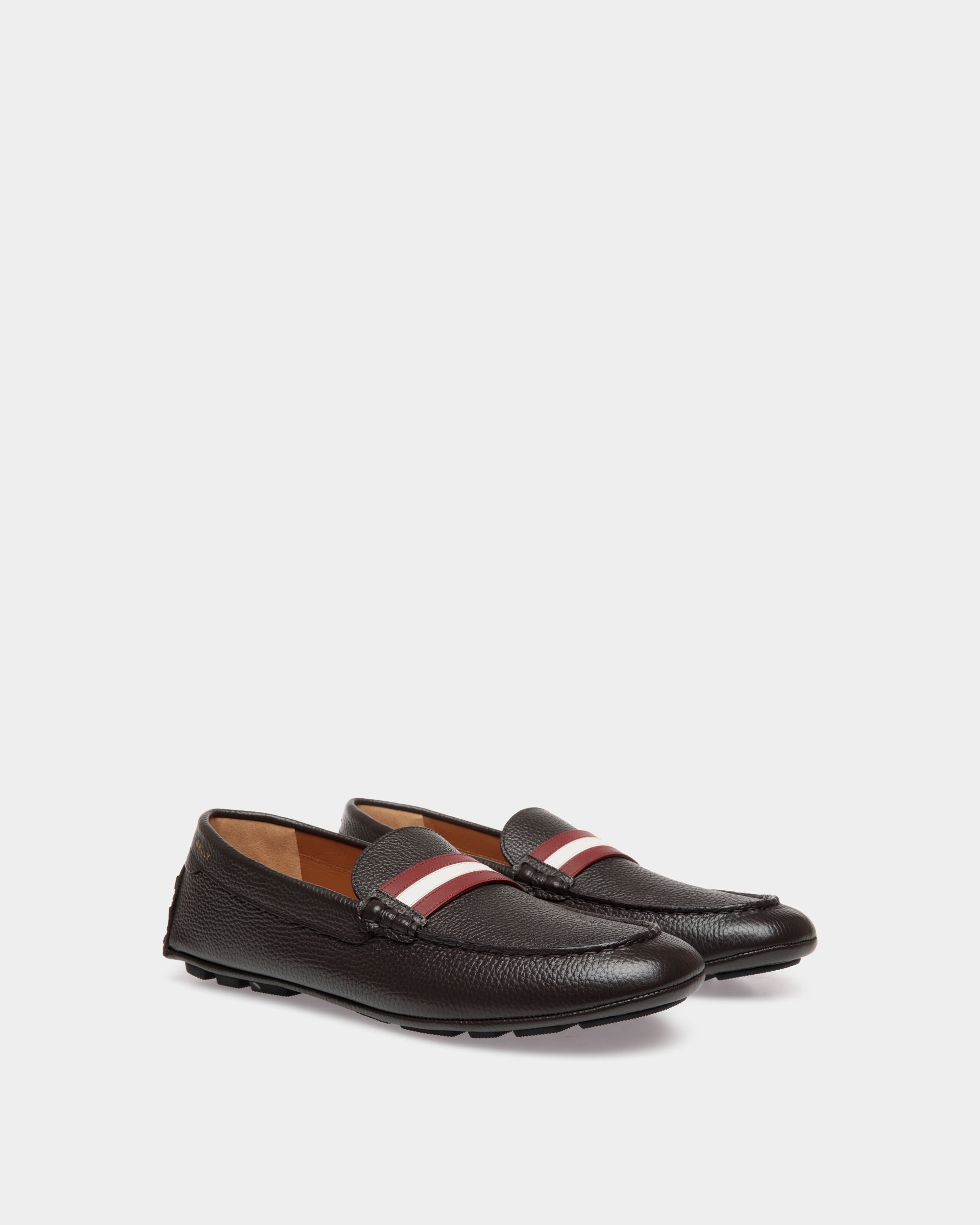 Kerbs Driver in Ebano Grained Leather - Men's - Bally - 02