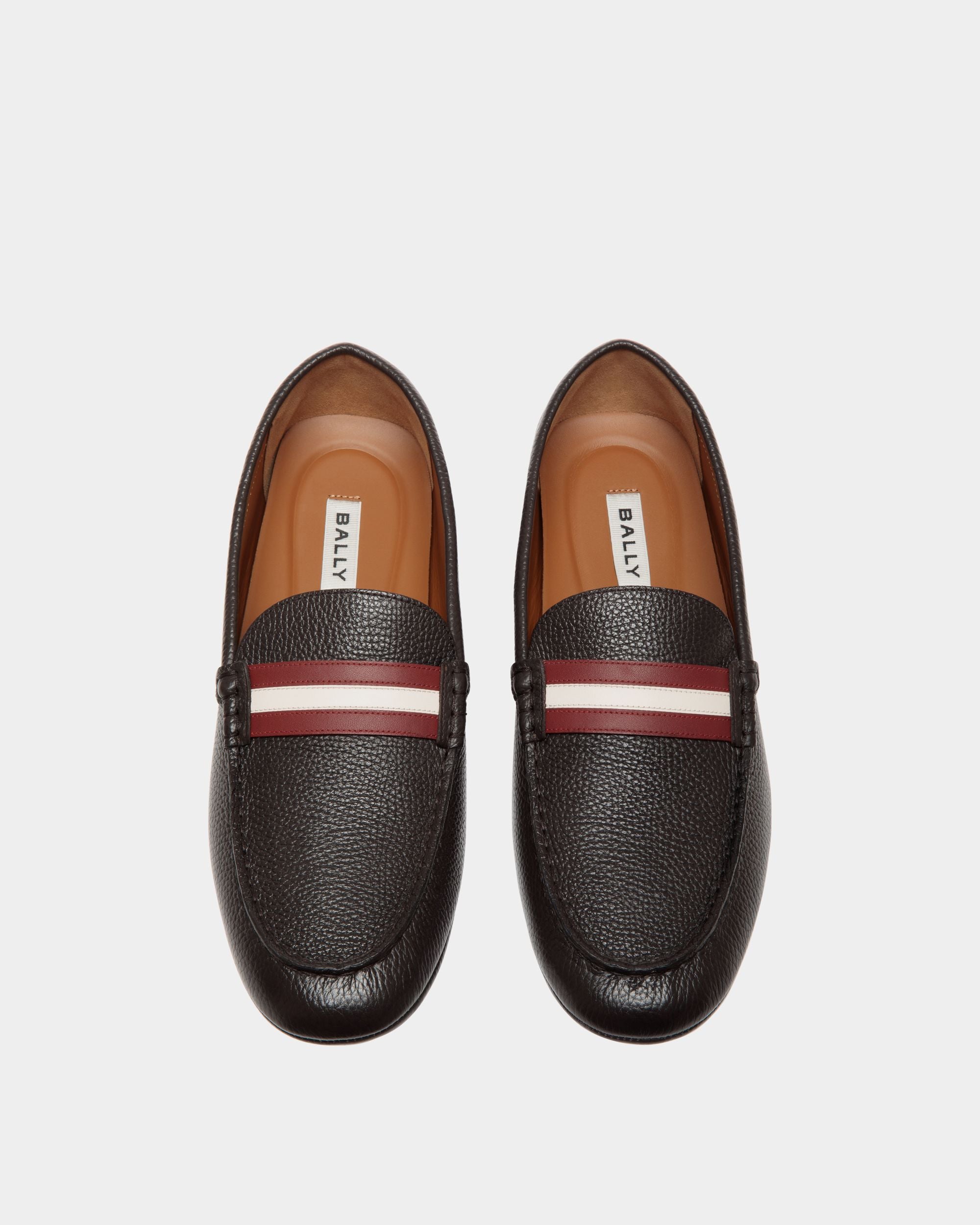 Kerbs Driver in Ebano Grained Leather - Men's - Bally - 04