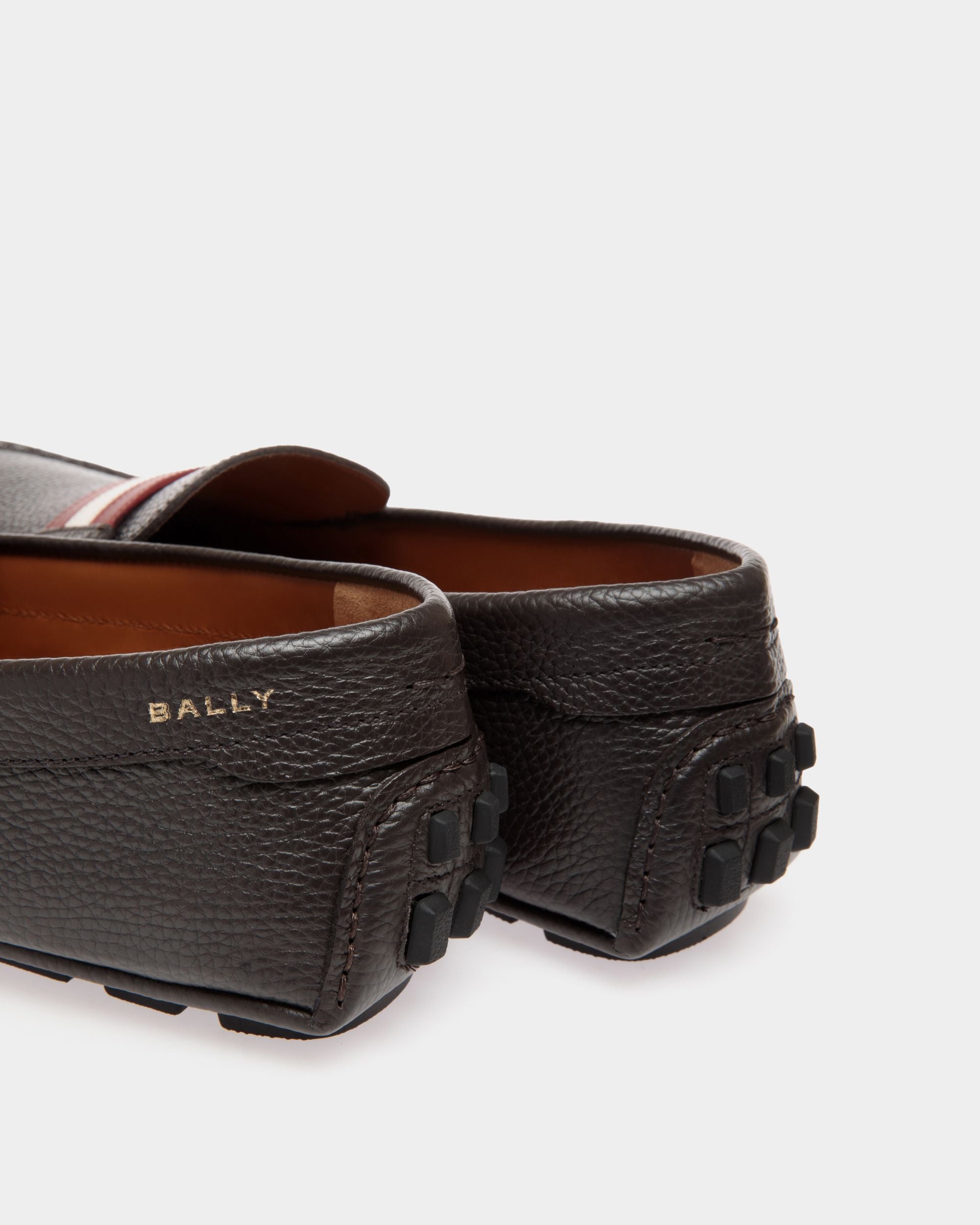 Kerbs Driver in Ebano Grained Leather - Men's - Bally - 05