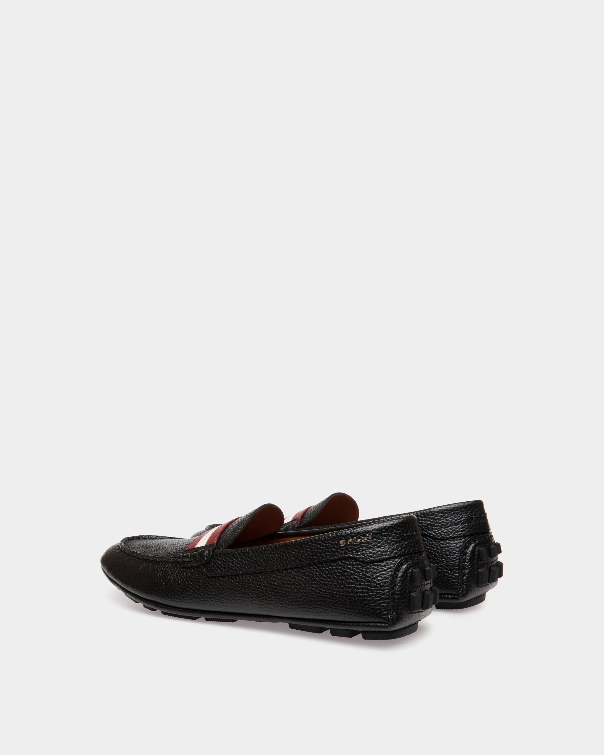 Kerbs Driver in Black Grained Leather - Men's - Bally - 03