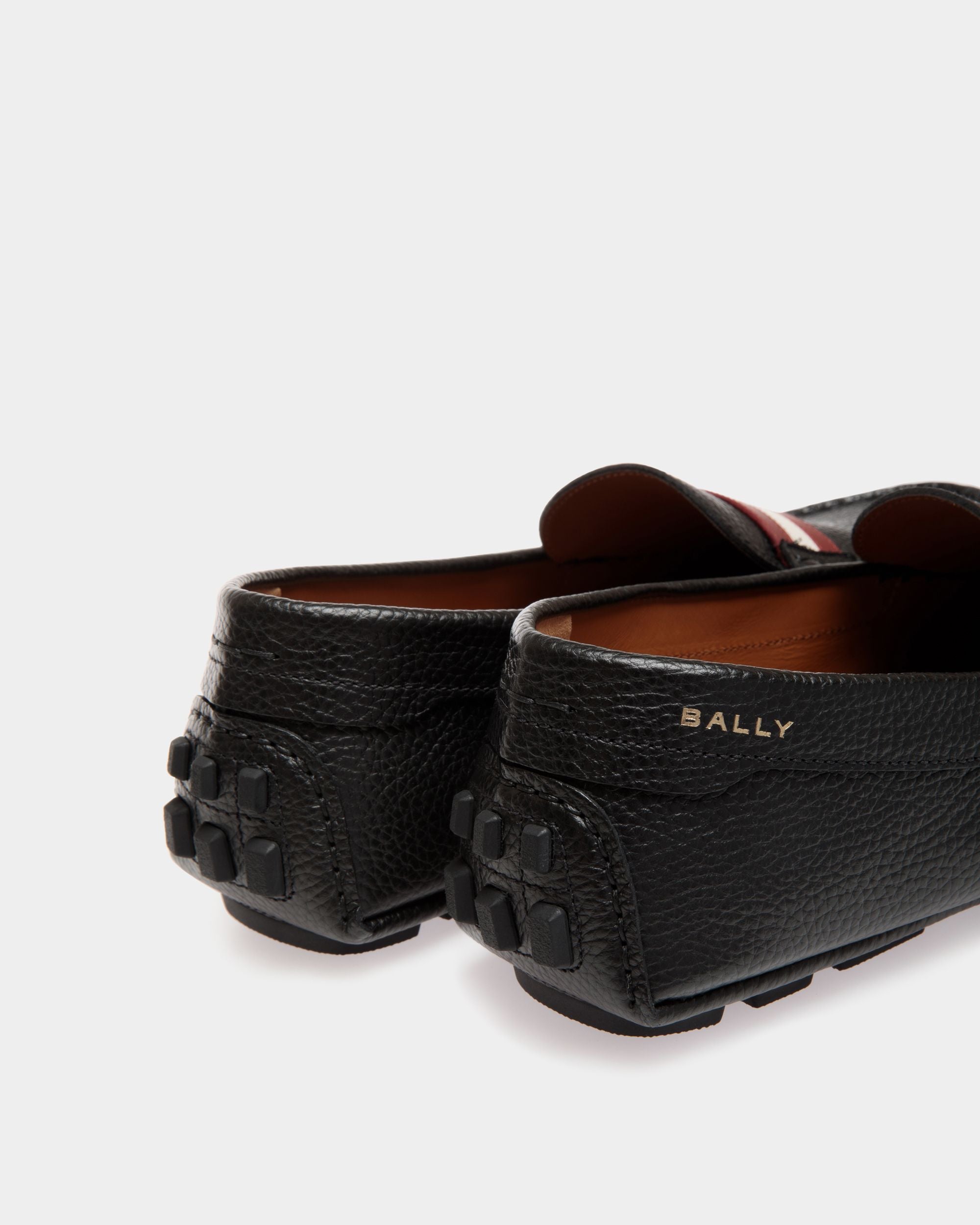 Kerbs Driver in Black Grained Leather - Men's - Bally - 05