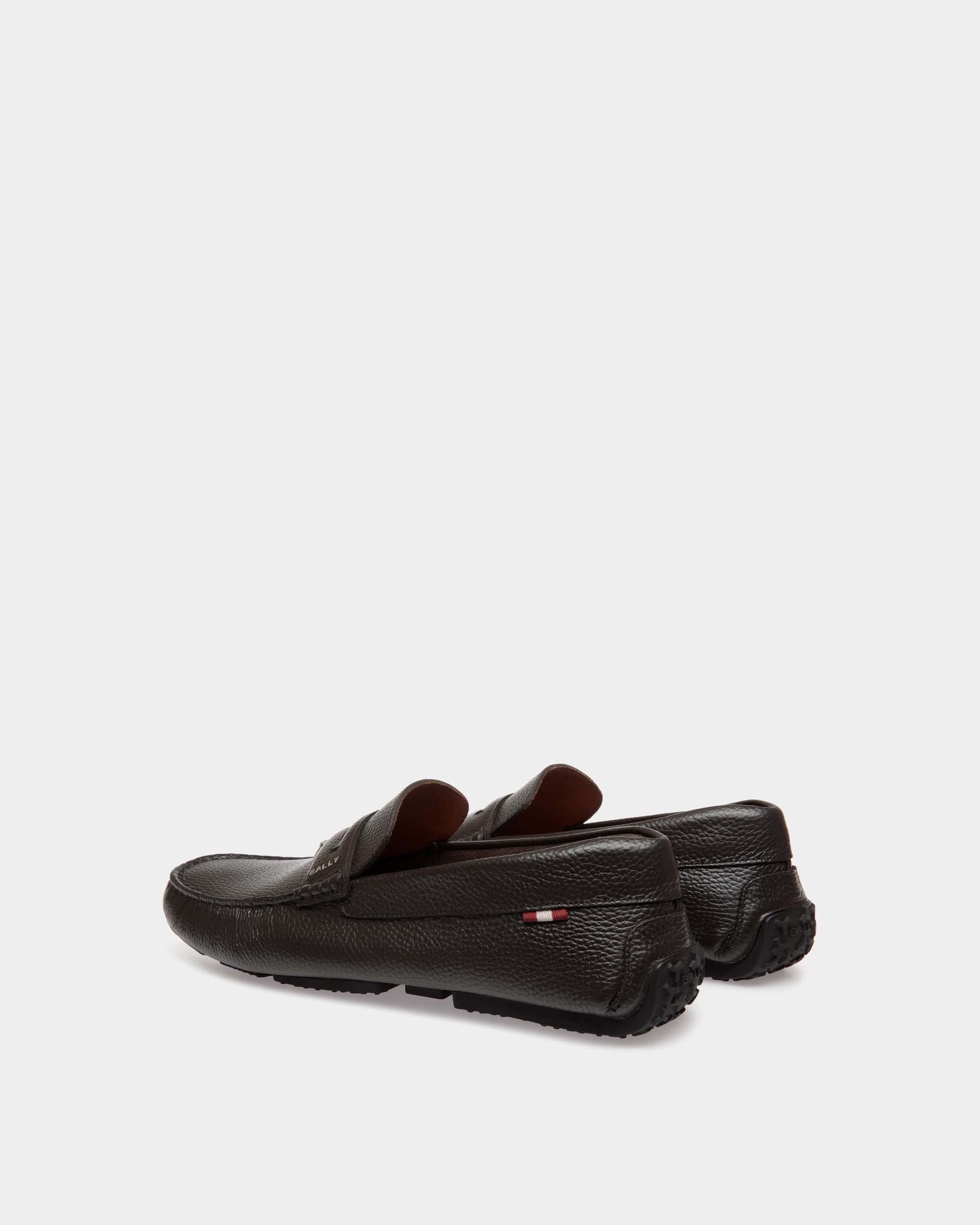 Pilot Driver in Ebano Grained Leather - Men's - Bally - 03