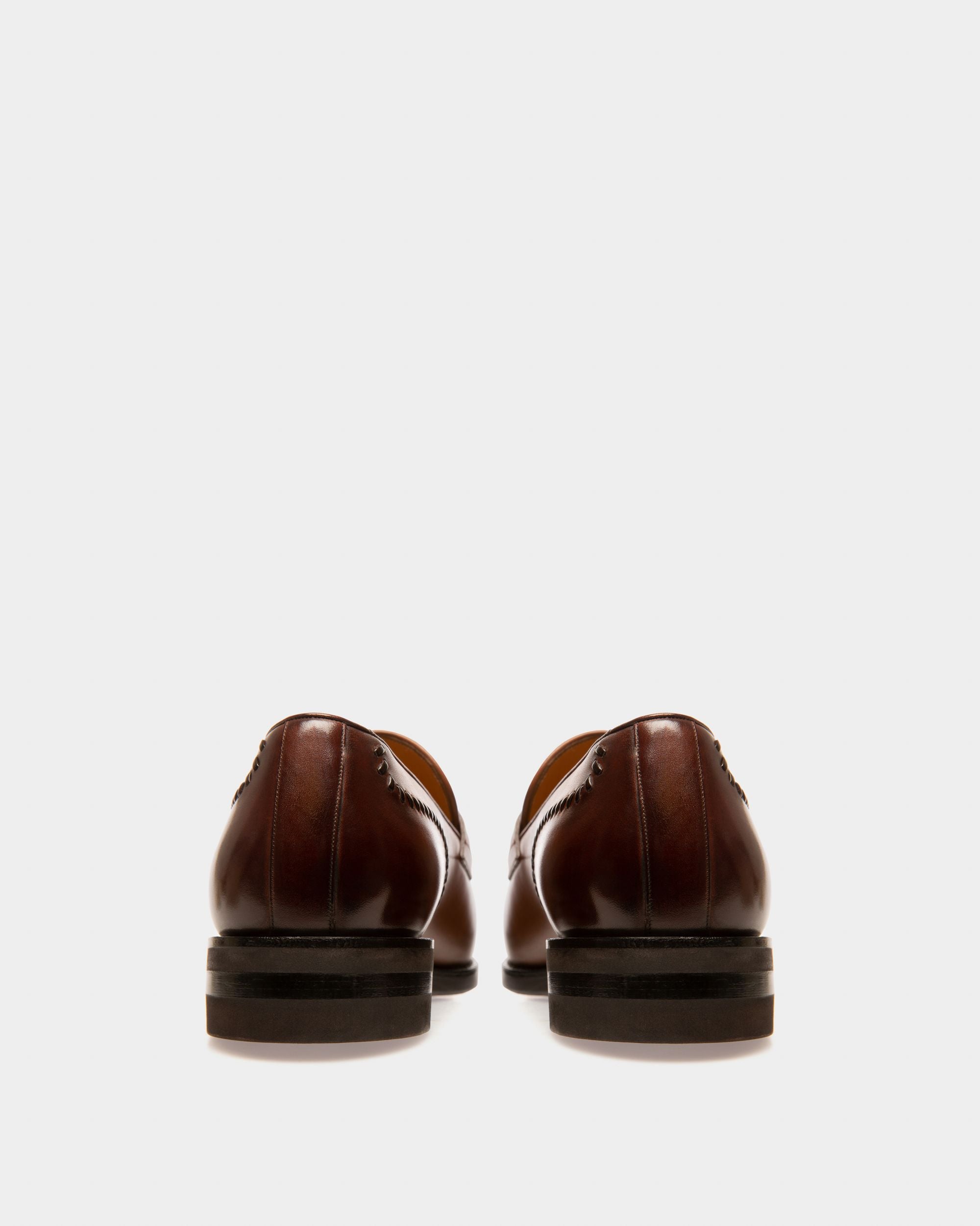 Scober Leather Loafers In Brown - Men's - Bally - 04