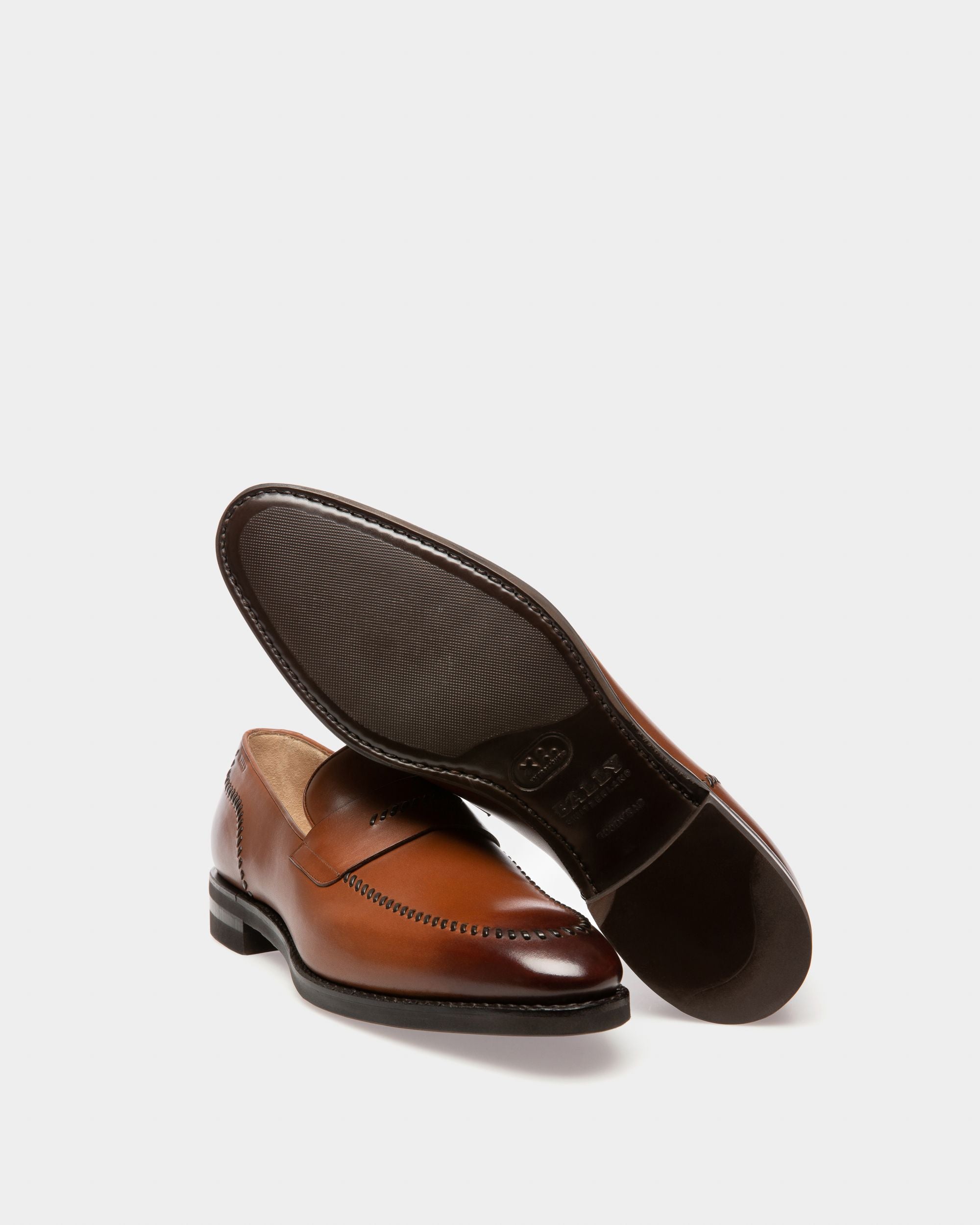 Scober Leather Loafers In Brown - Men's - Bally - 05