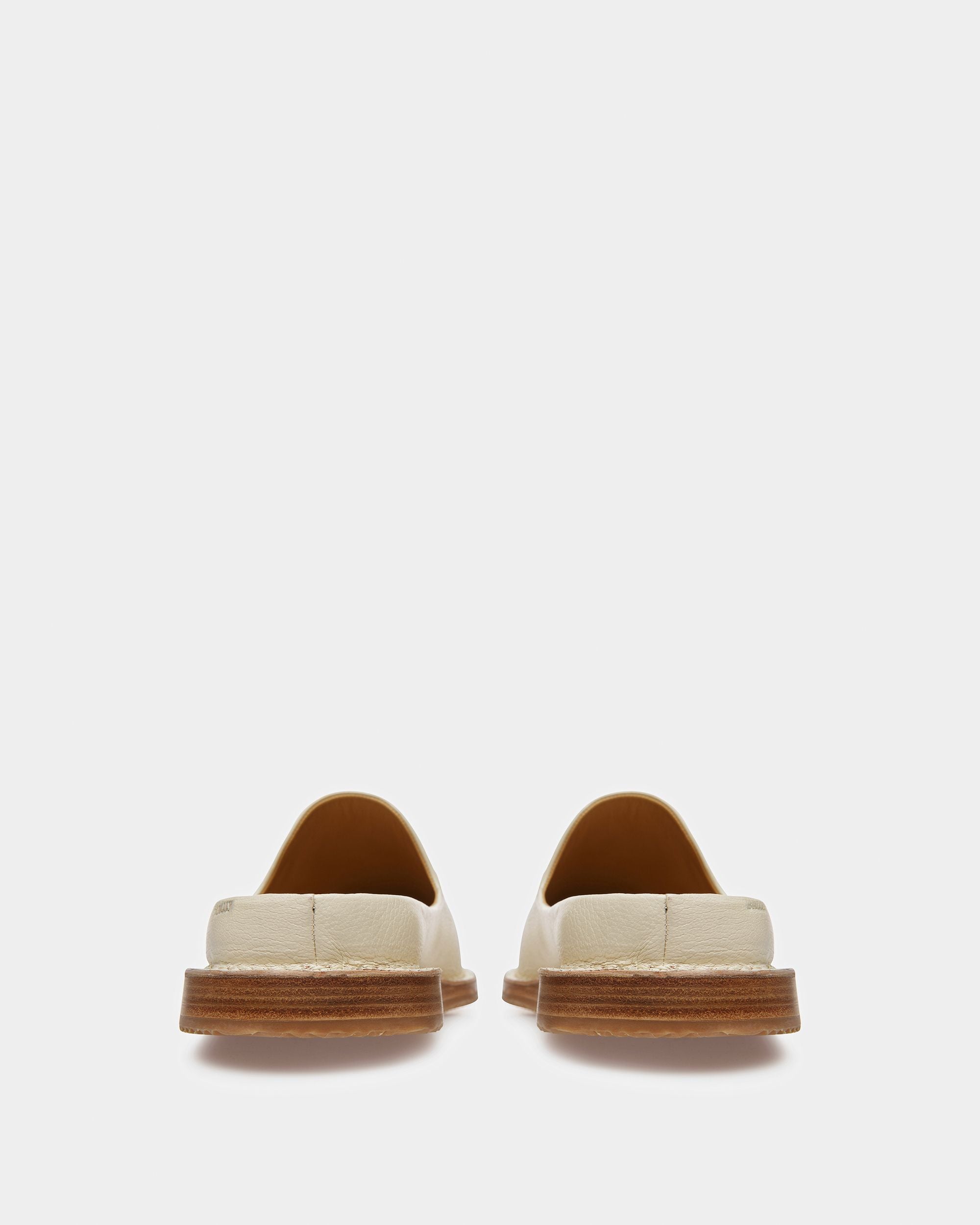 Fosko Leather Slippers In Bone - Men's - Bally - 03