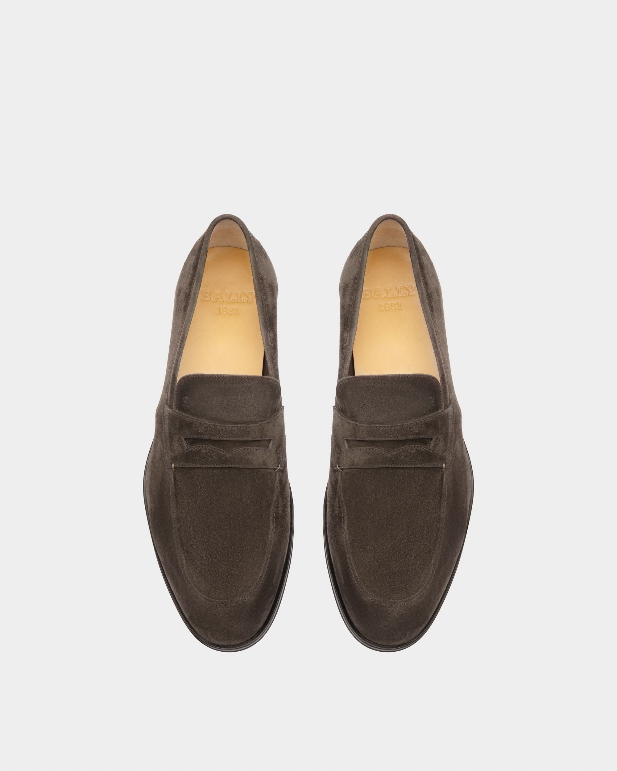 Webb Leather Loafers In Army Green - Men's - Bally - 02