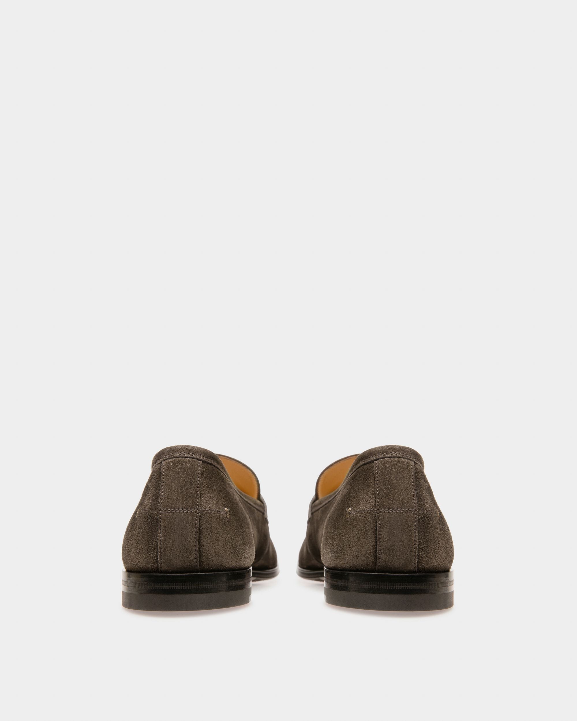 Webb Leather Loafers In Army Green - Men's - Bally - 03