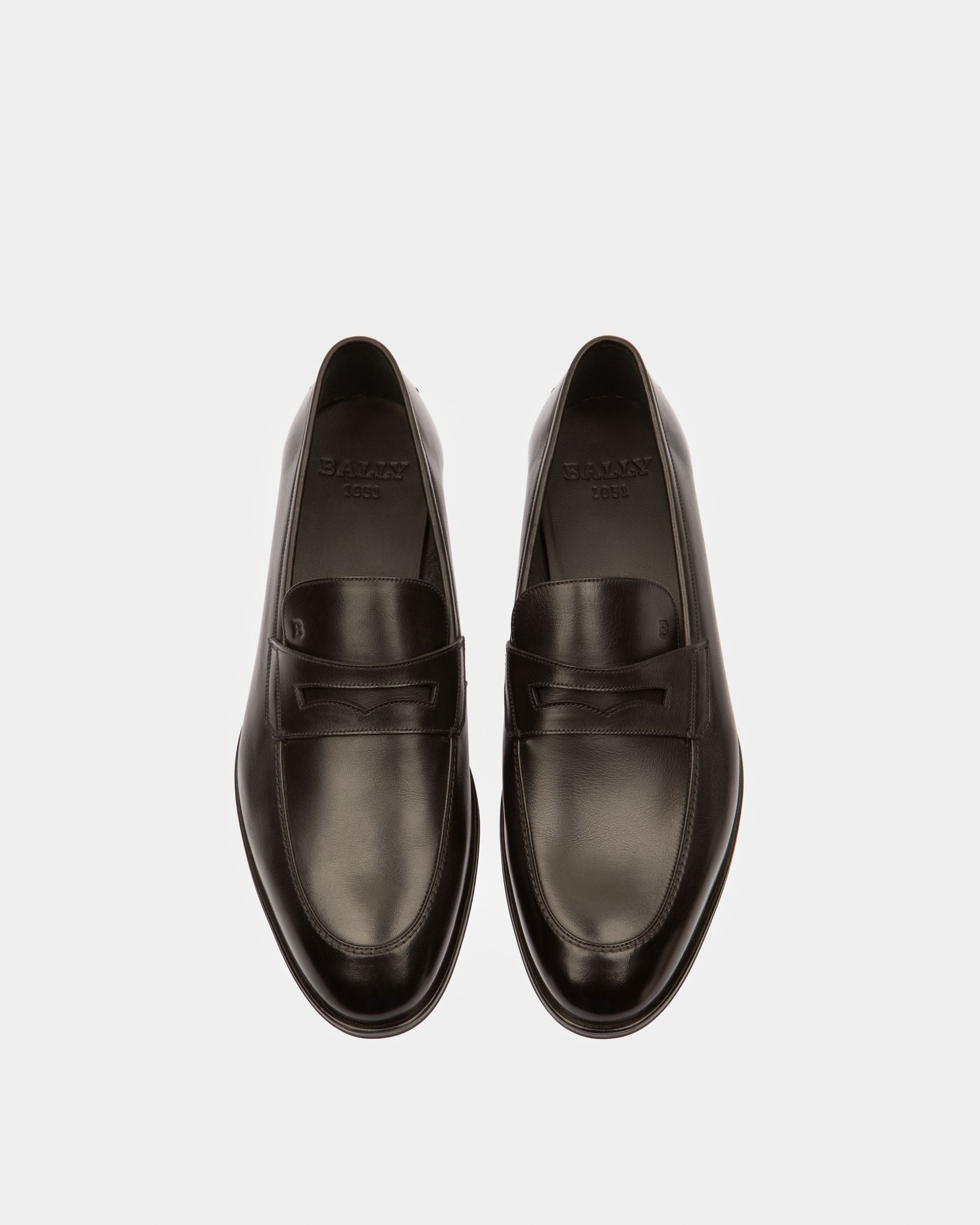 Webb Leather Loafers In Black - Men's - Bally - 02