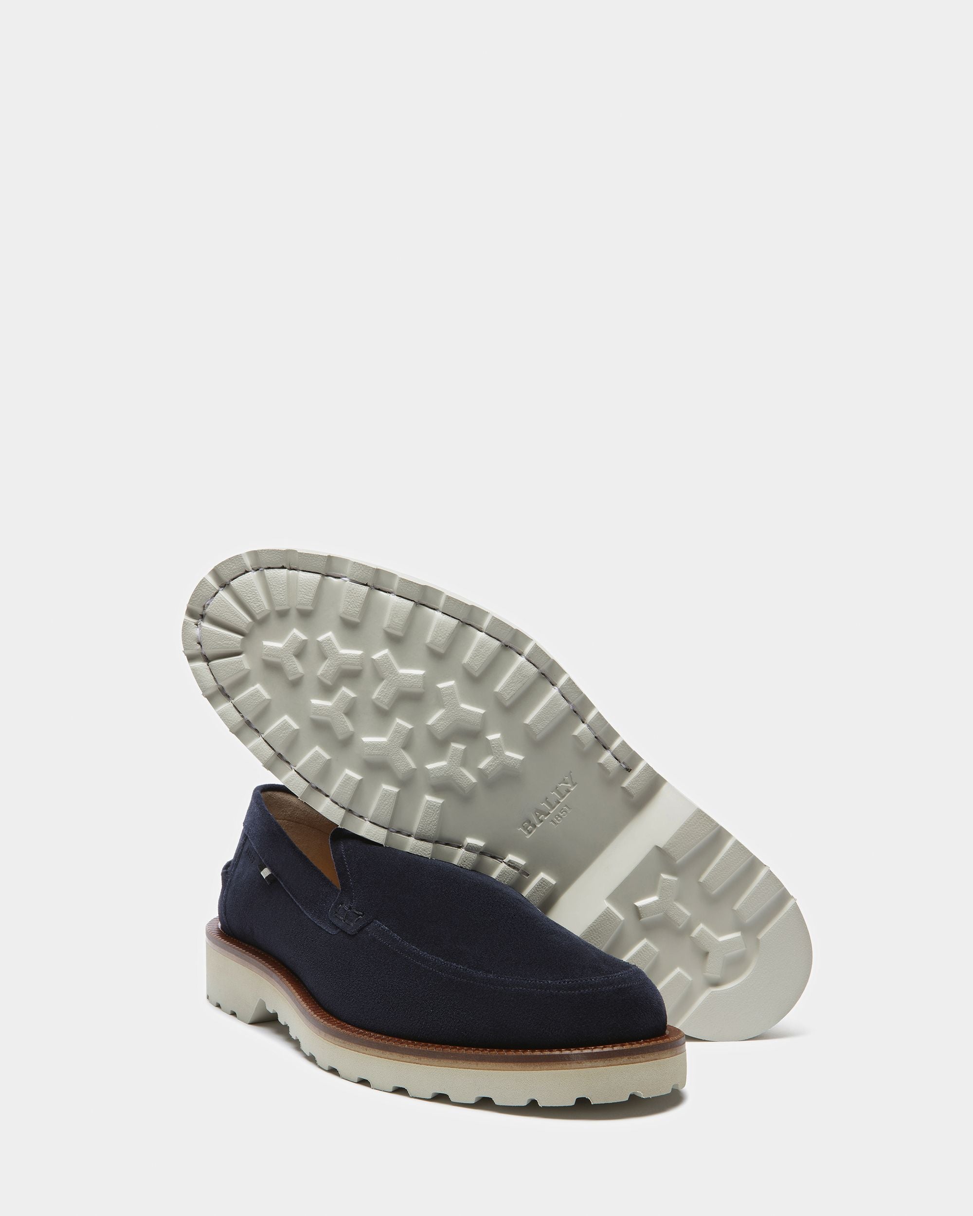 Novald Leather Loafers In Midnight - Men's - Bally - 06