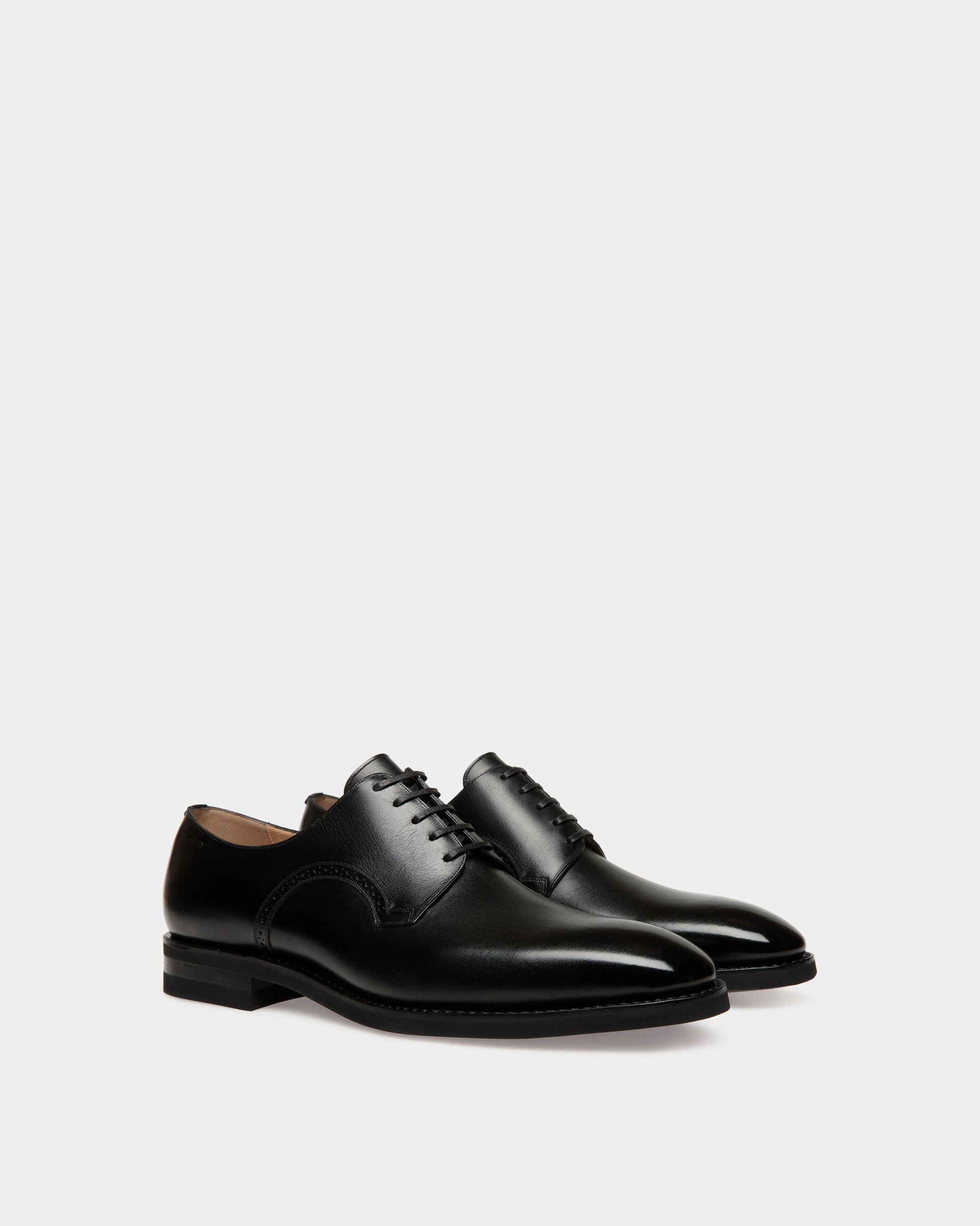 Scribe Derby in Black Leather - Men's - Bally - 02
