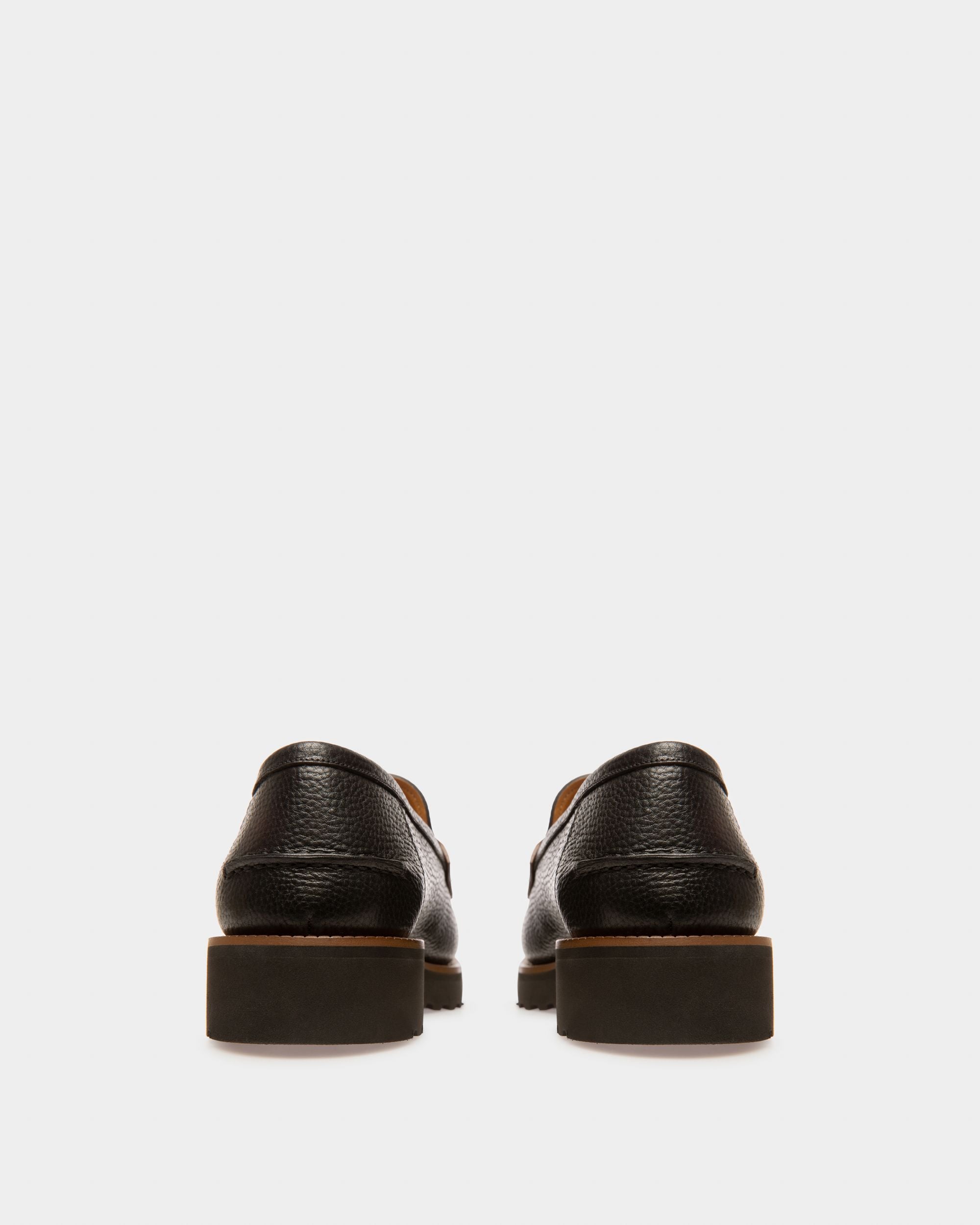 Noah Leather Loafers In Black & Brown - Men's - Bally - 03