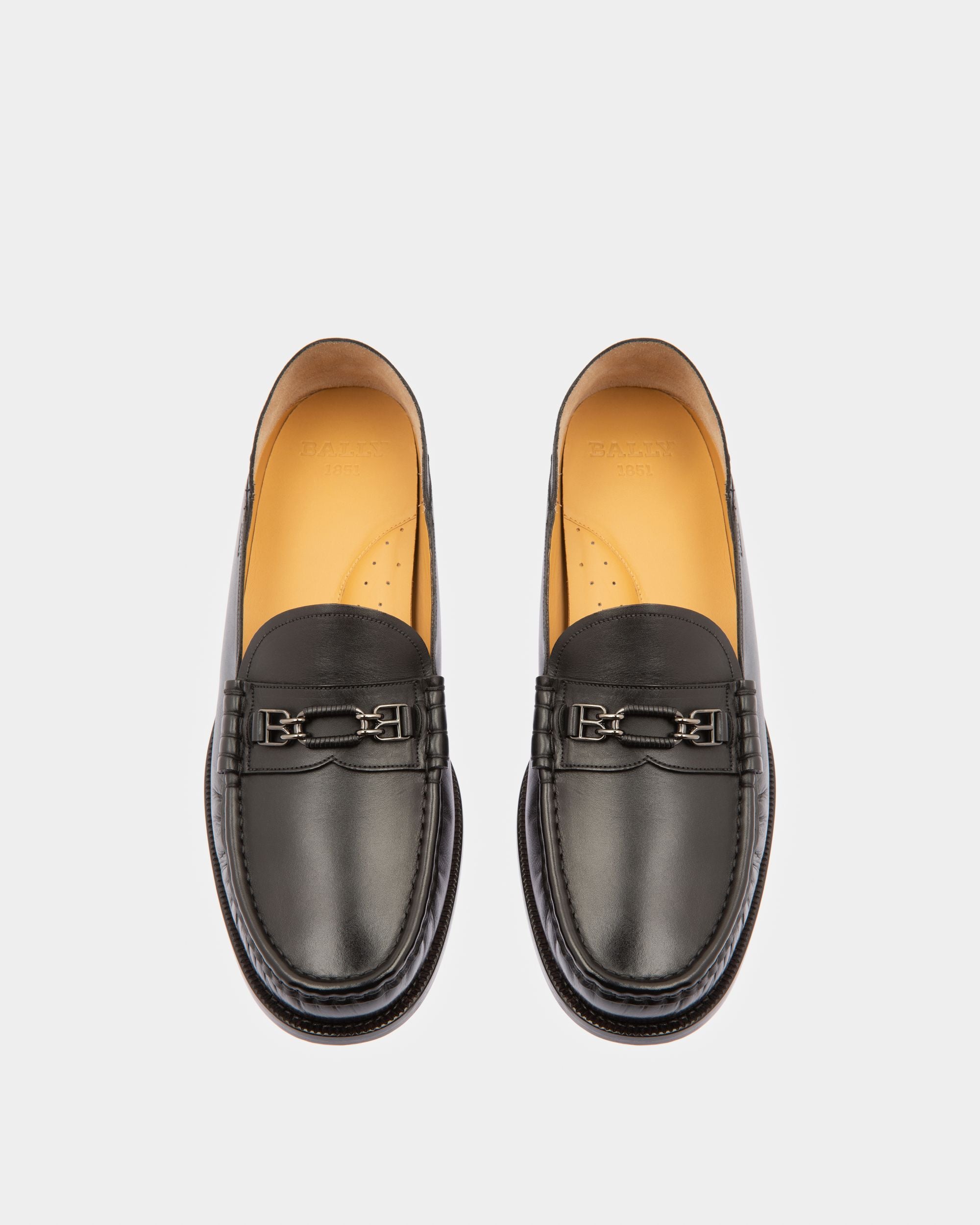 Coriano Leather Moccasins In Black - Men's - Bally - 02