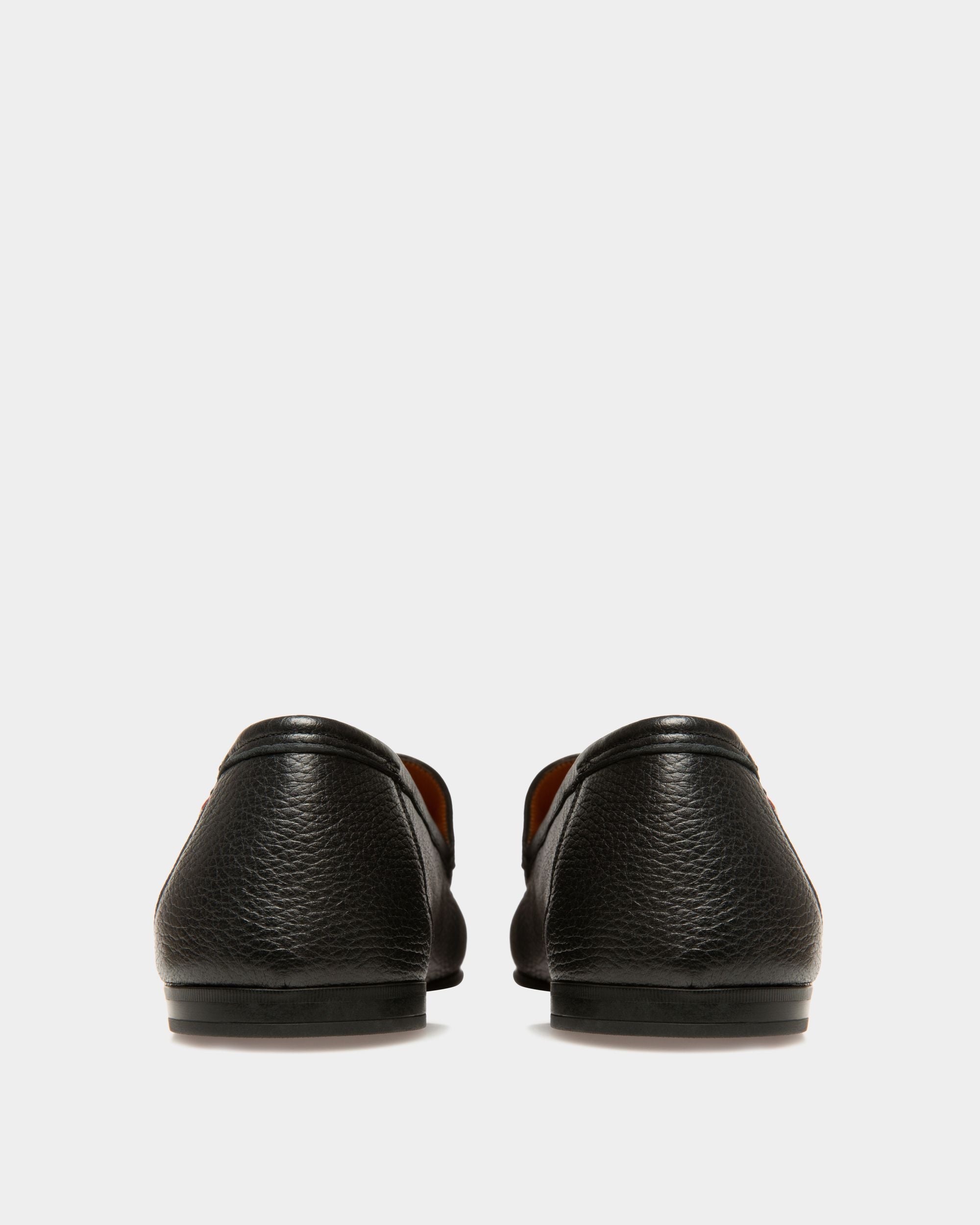 Moccasin in Black Grained Leather - Men's - Bally - 04