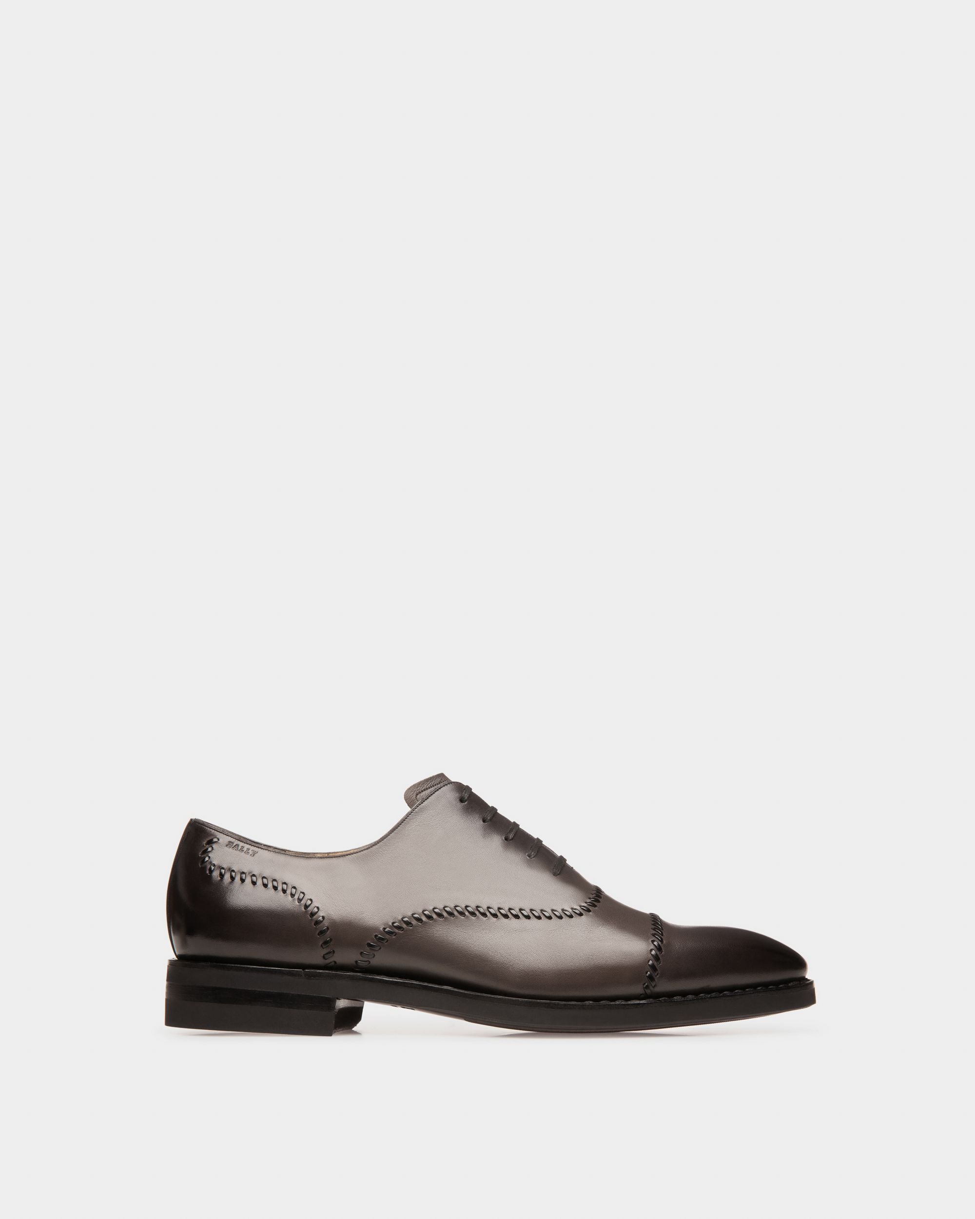 Scleyr Leather Oxfords In Army Green - Men's - Bally - 01