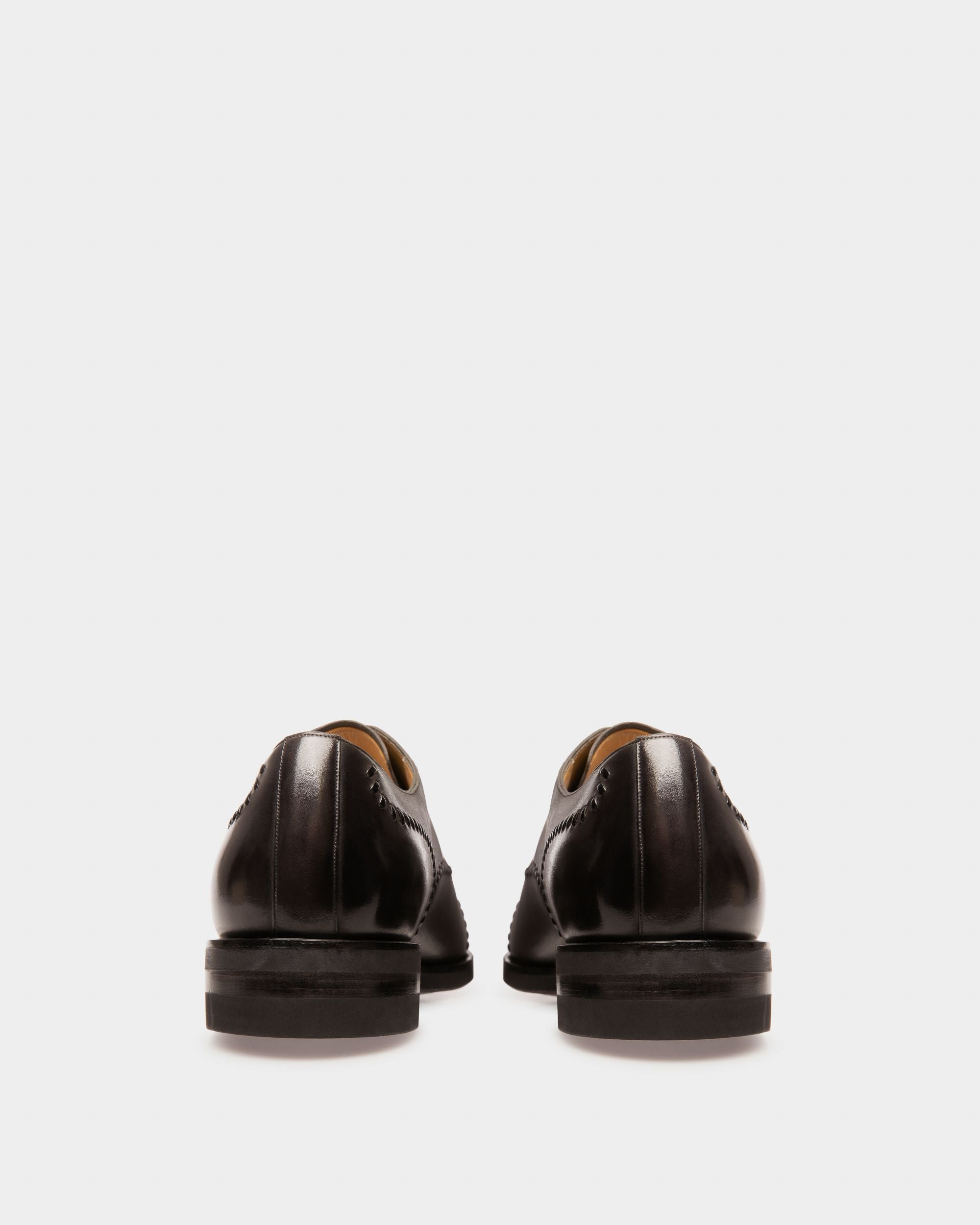 Scleyr Leather Oxfords In Army Green - Men's - Bally - 04