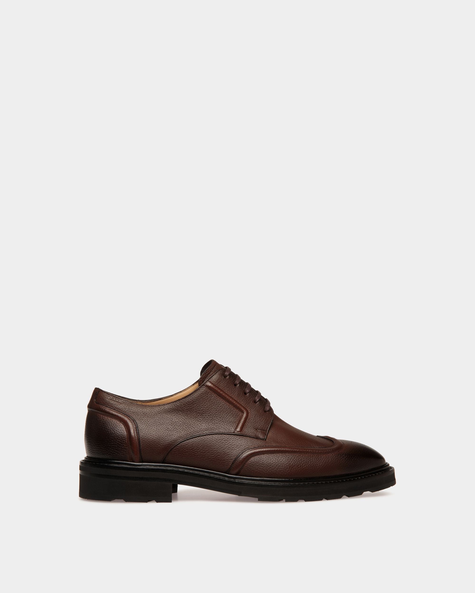 Meyrin Derby in Brown Leather - Men's - Bally - 01