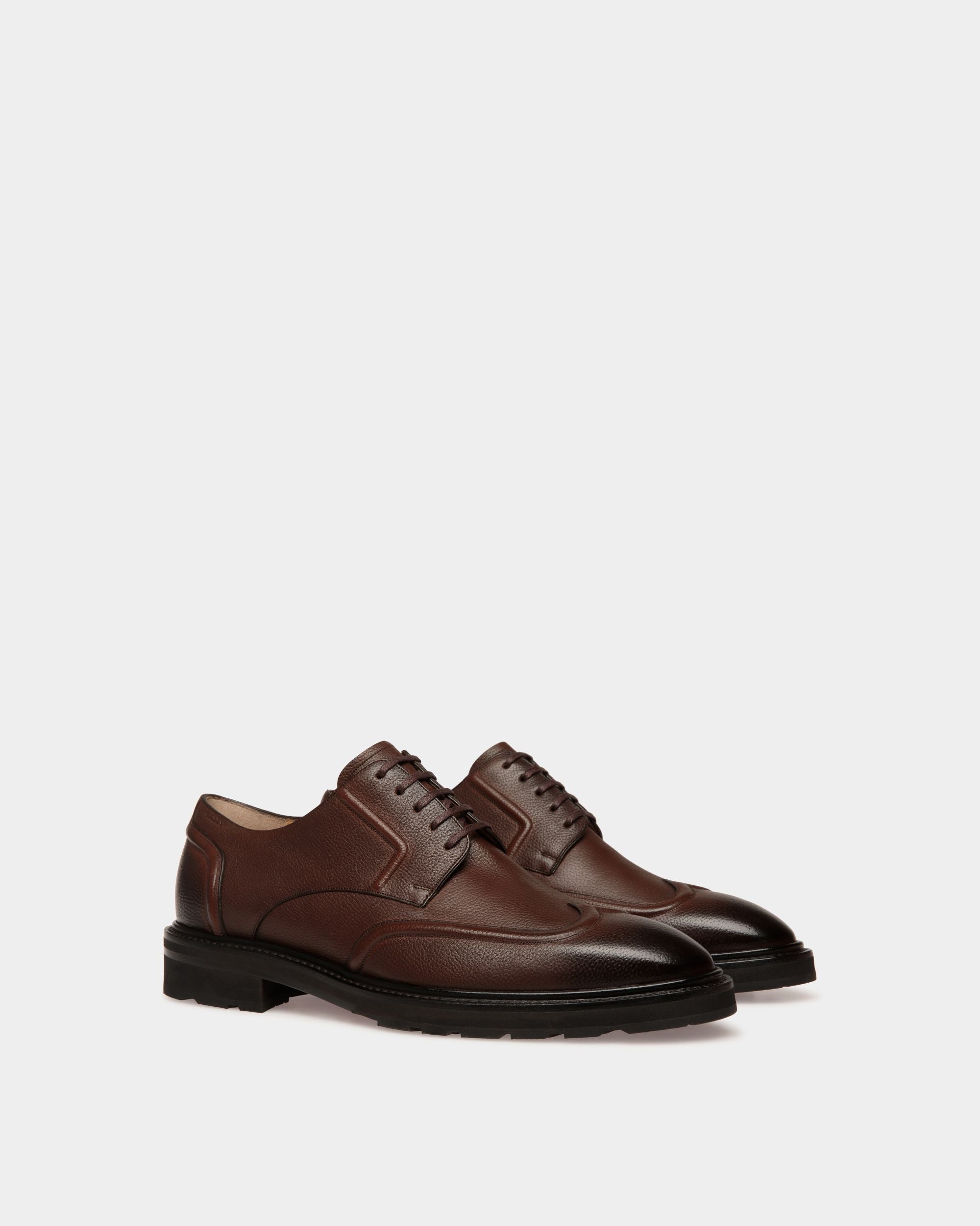 Meyrin Derby in Brown Leather - Men's - Bally - 03
