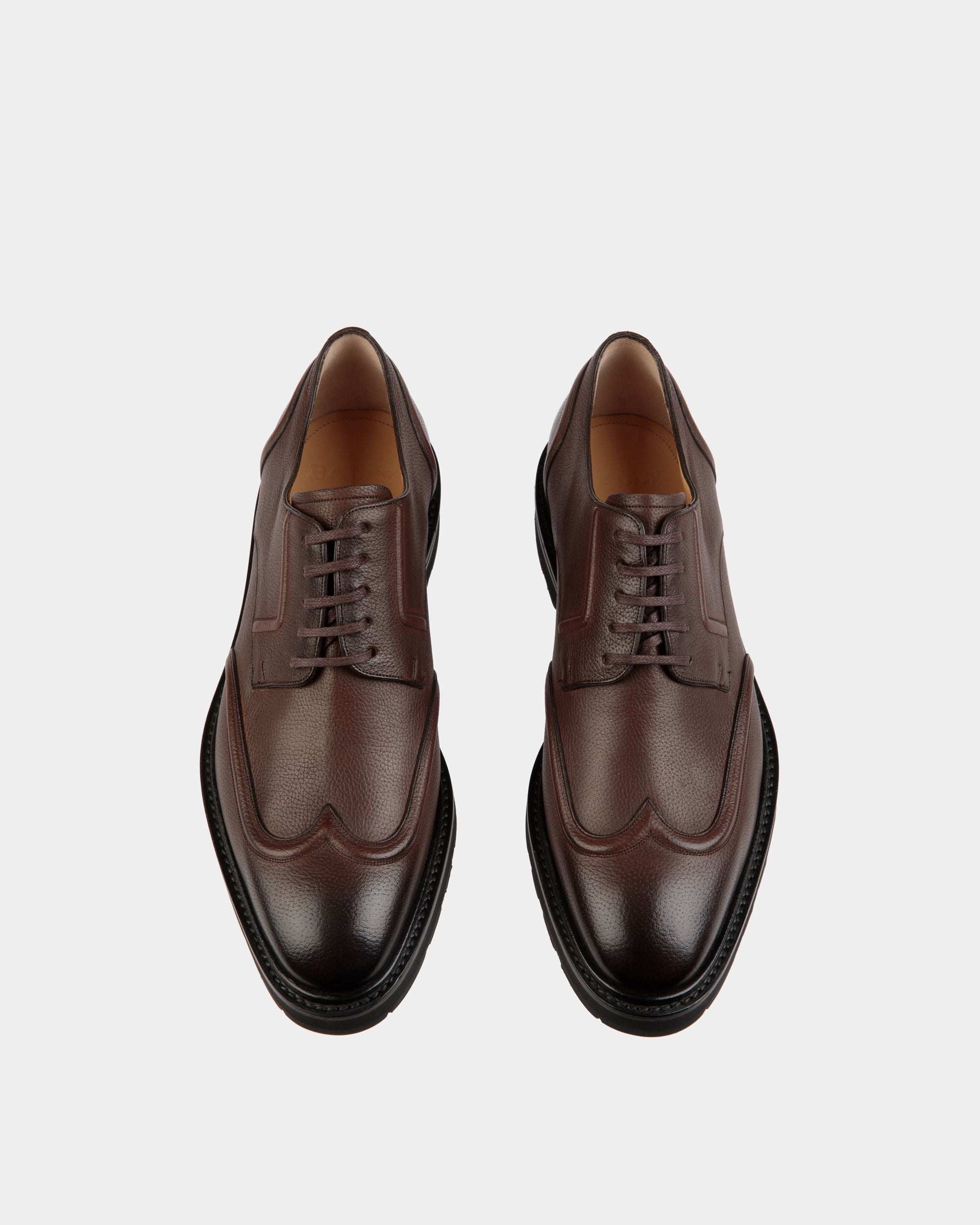 Meyrin Derby in Brown Leather - Men's - Bally - 05