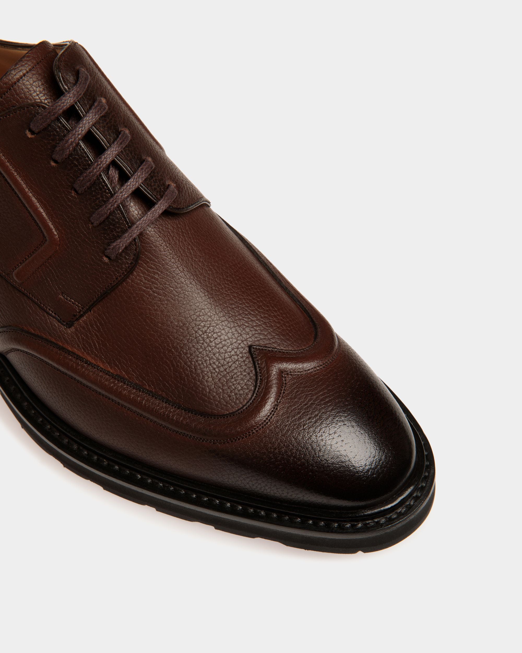Meyrin Derby in Brown Leather - Men's - Bally - 06