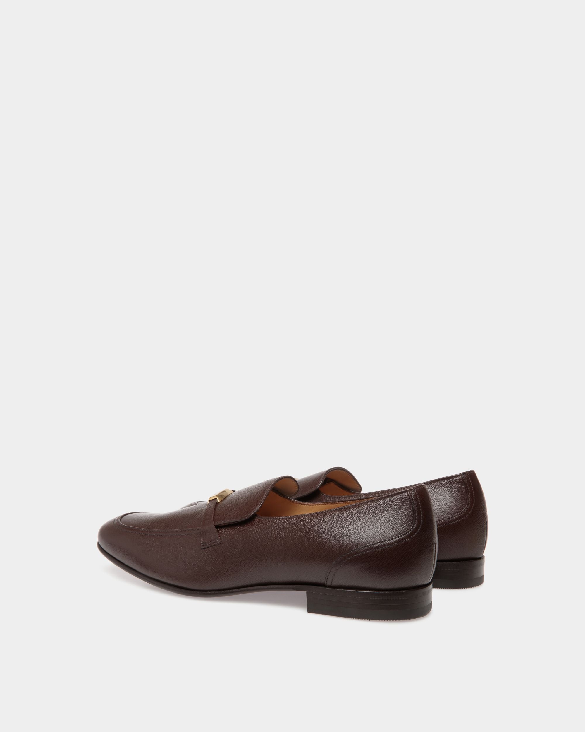 Suisse Loafer in Brown Grained Leather - Men's - Bally - 03