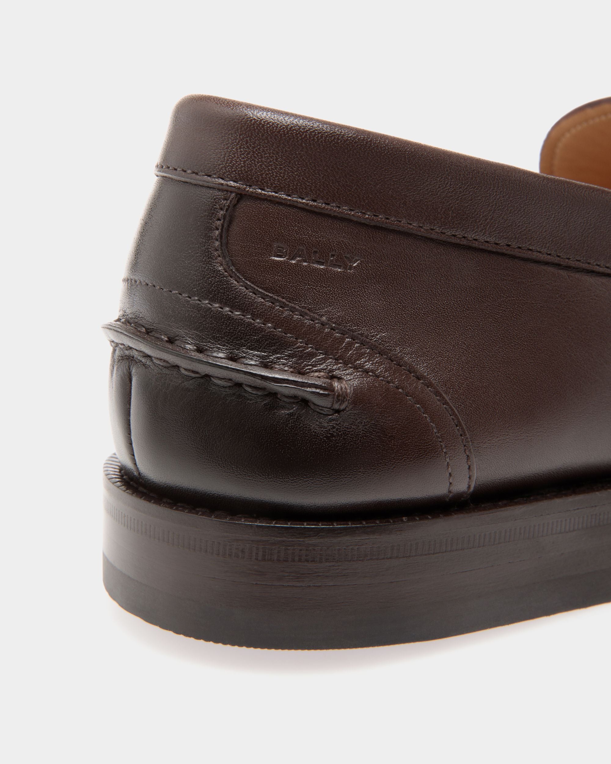 Oregon Moccassins In Brown Leather - Men's - Bally - 05