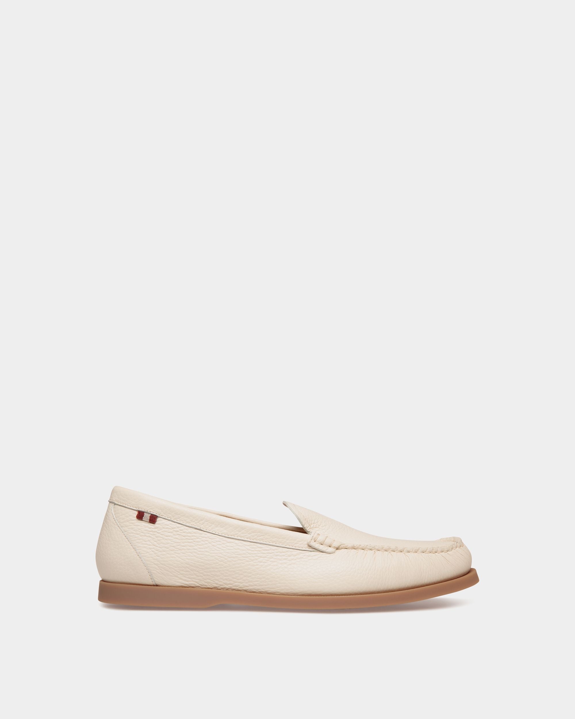 Nelson Loafer In Bone Deer Leather - Men's - Bally - 01