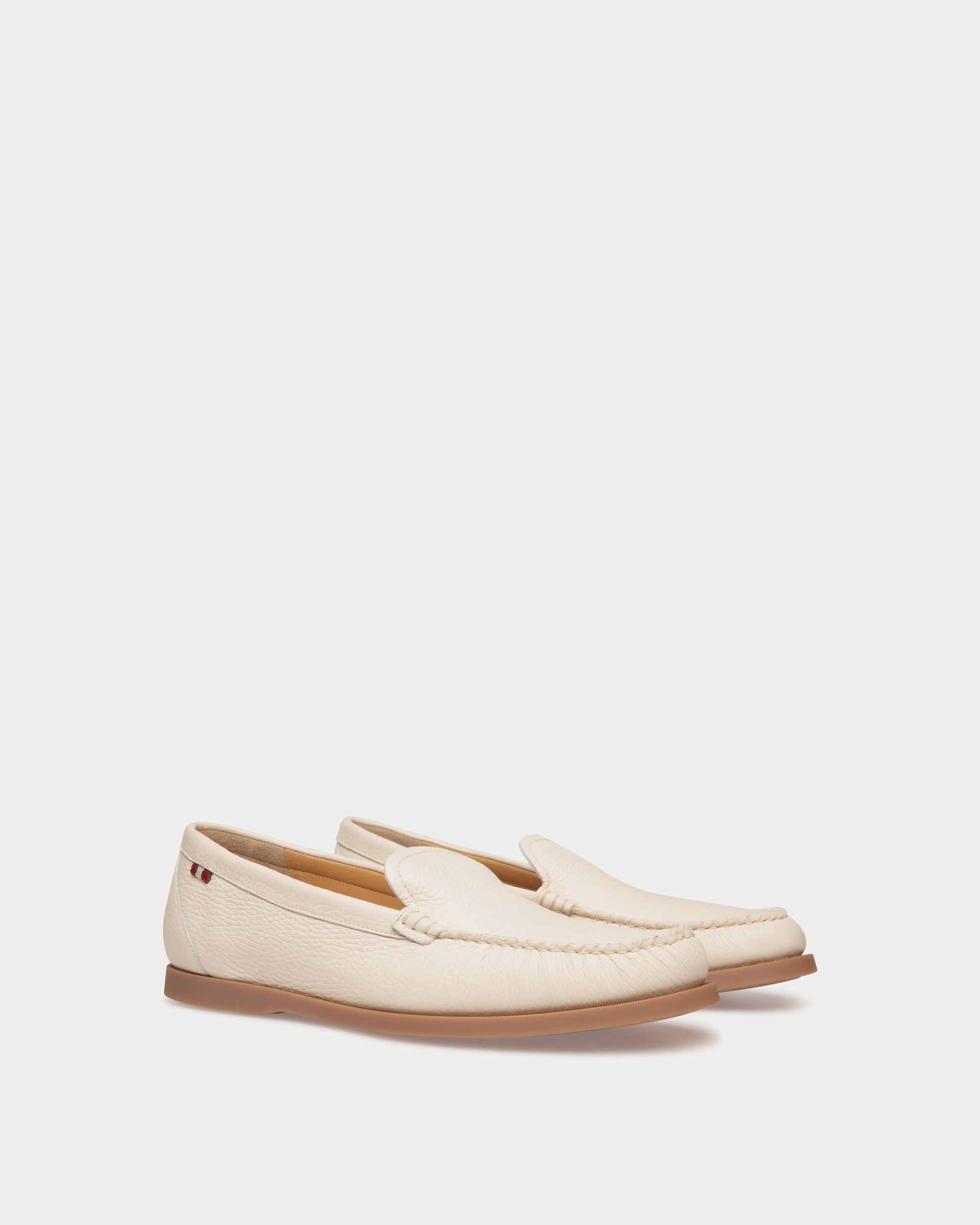 Nelson Loafer In Bone Deer Leather - Men's - Bally - 03