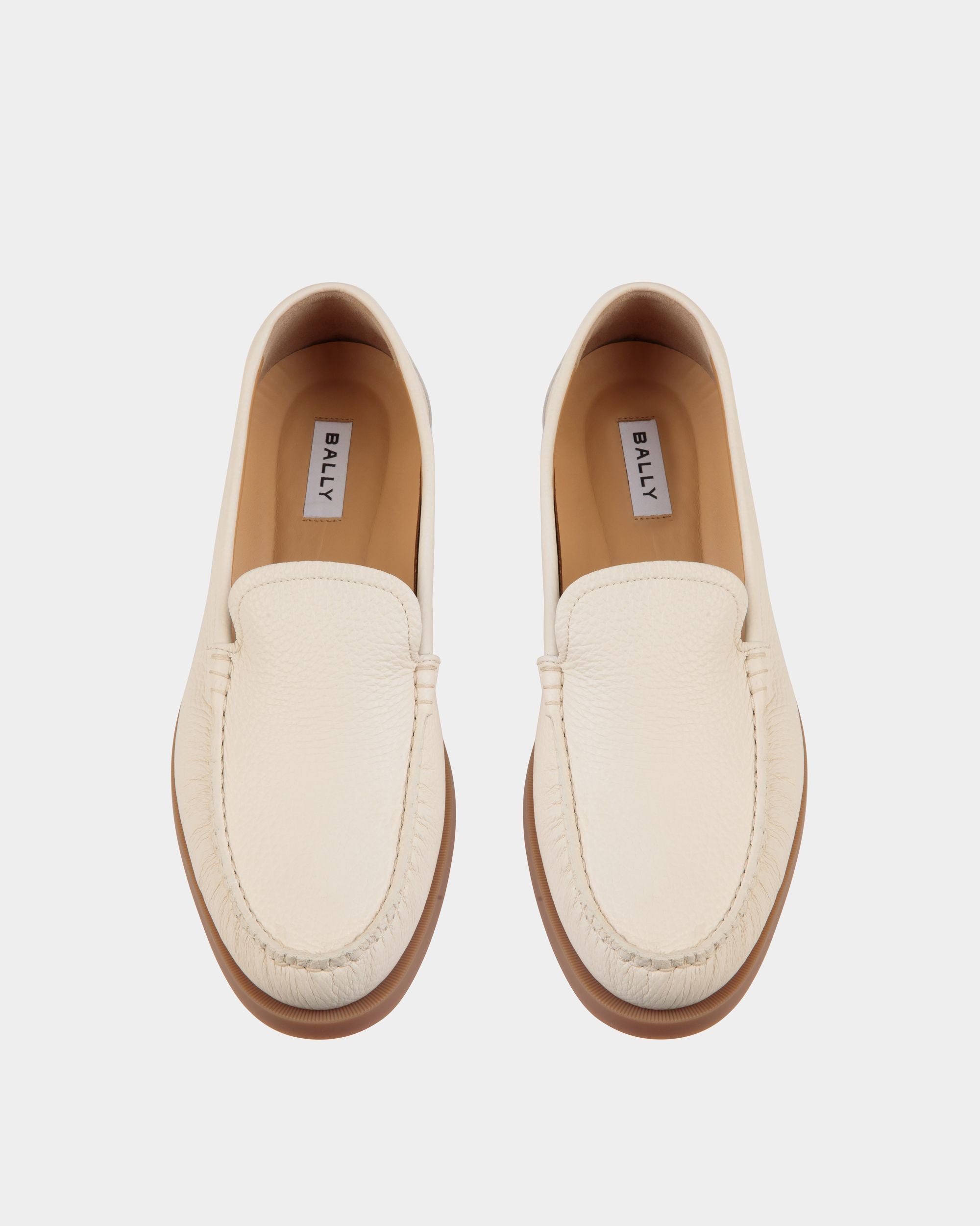 Nelson Loafer In Bone Deer Leather - Men's - Bally - 05