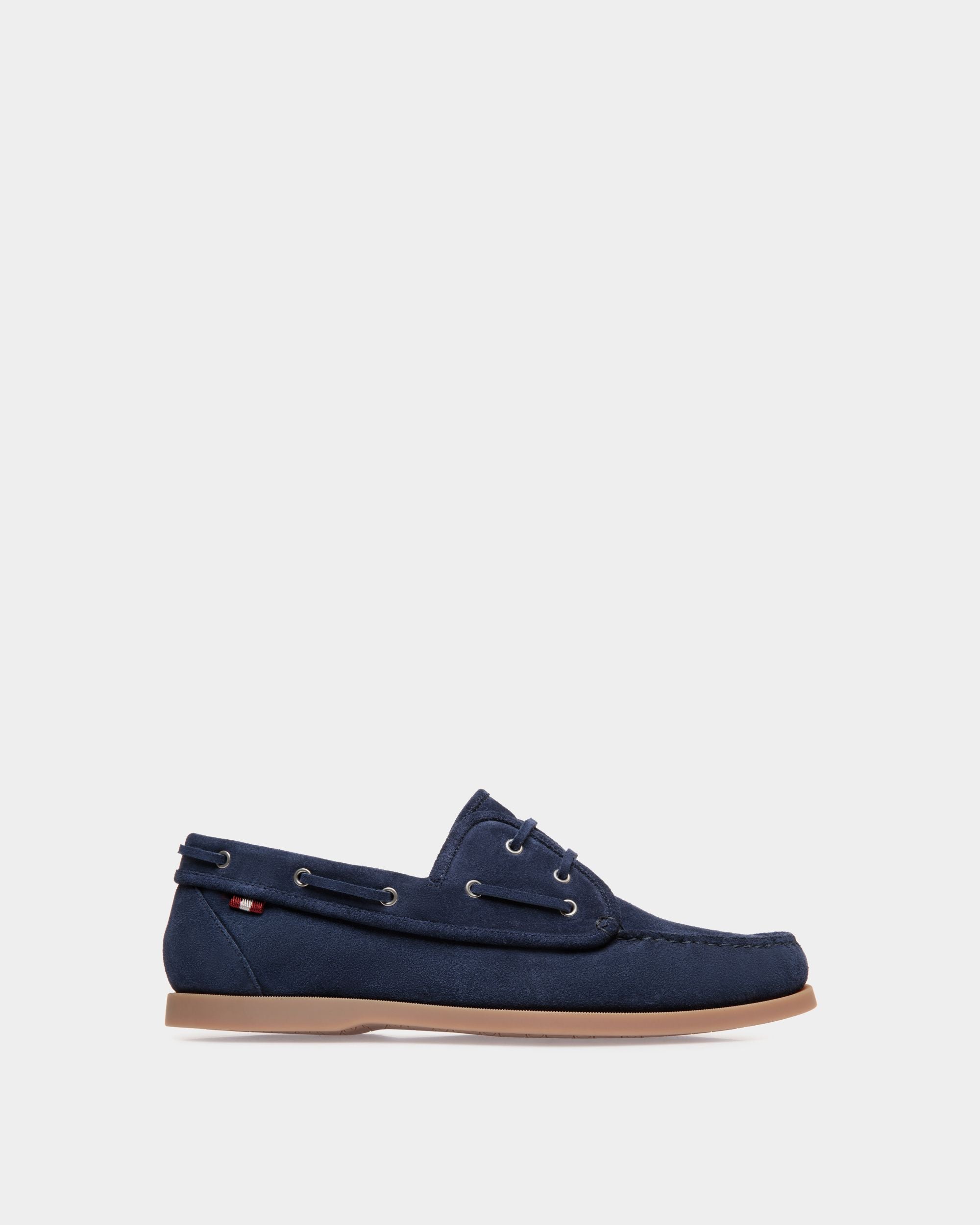 Nelson Moccassins In Blue Leather - Men's - Bally - 01