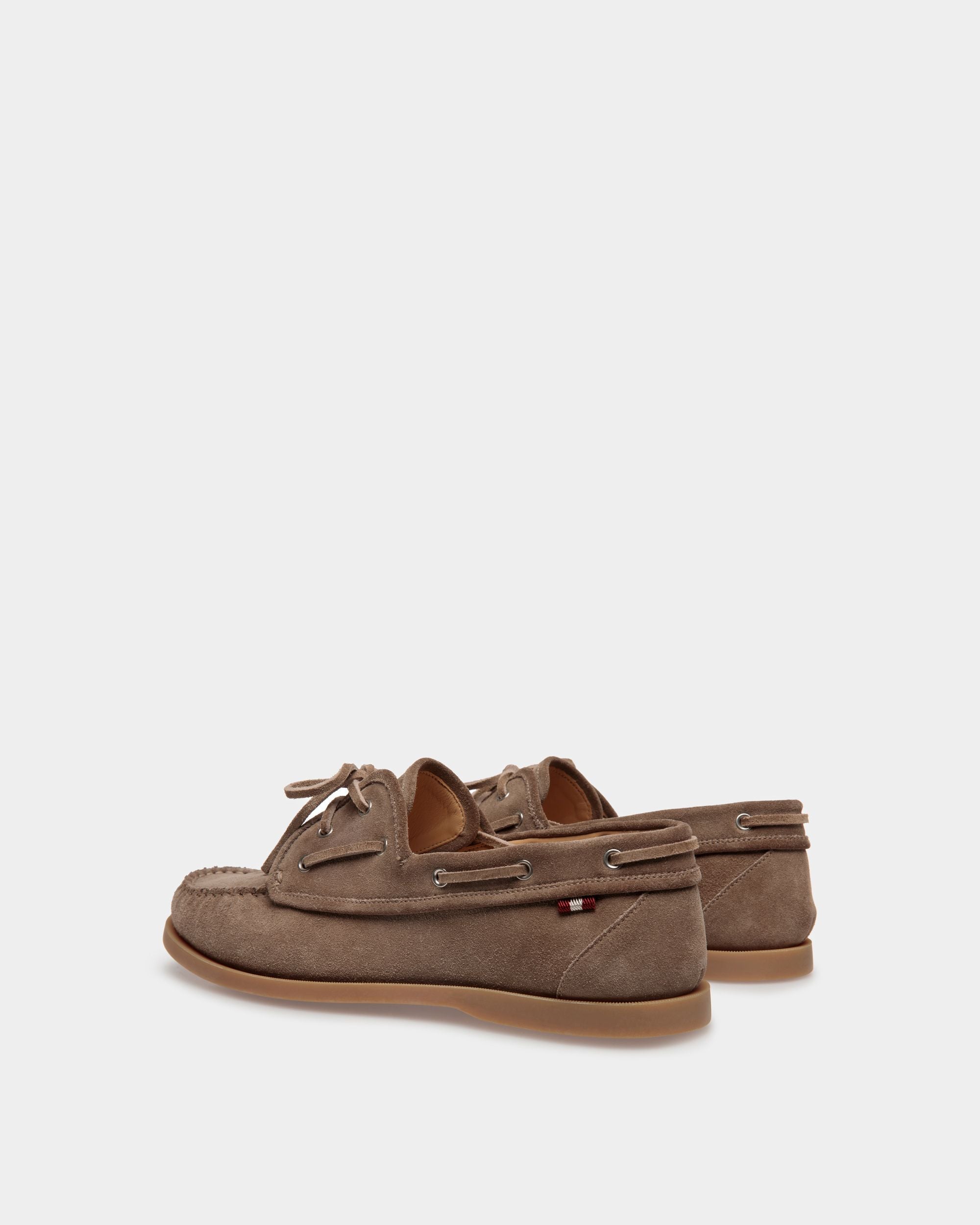 Nelson Loafer in Beige Suede Leather - Men's - Bally - 03