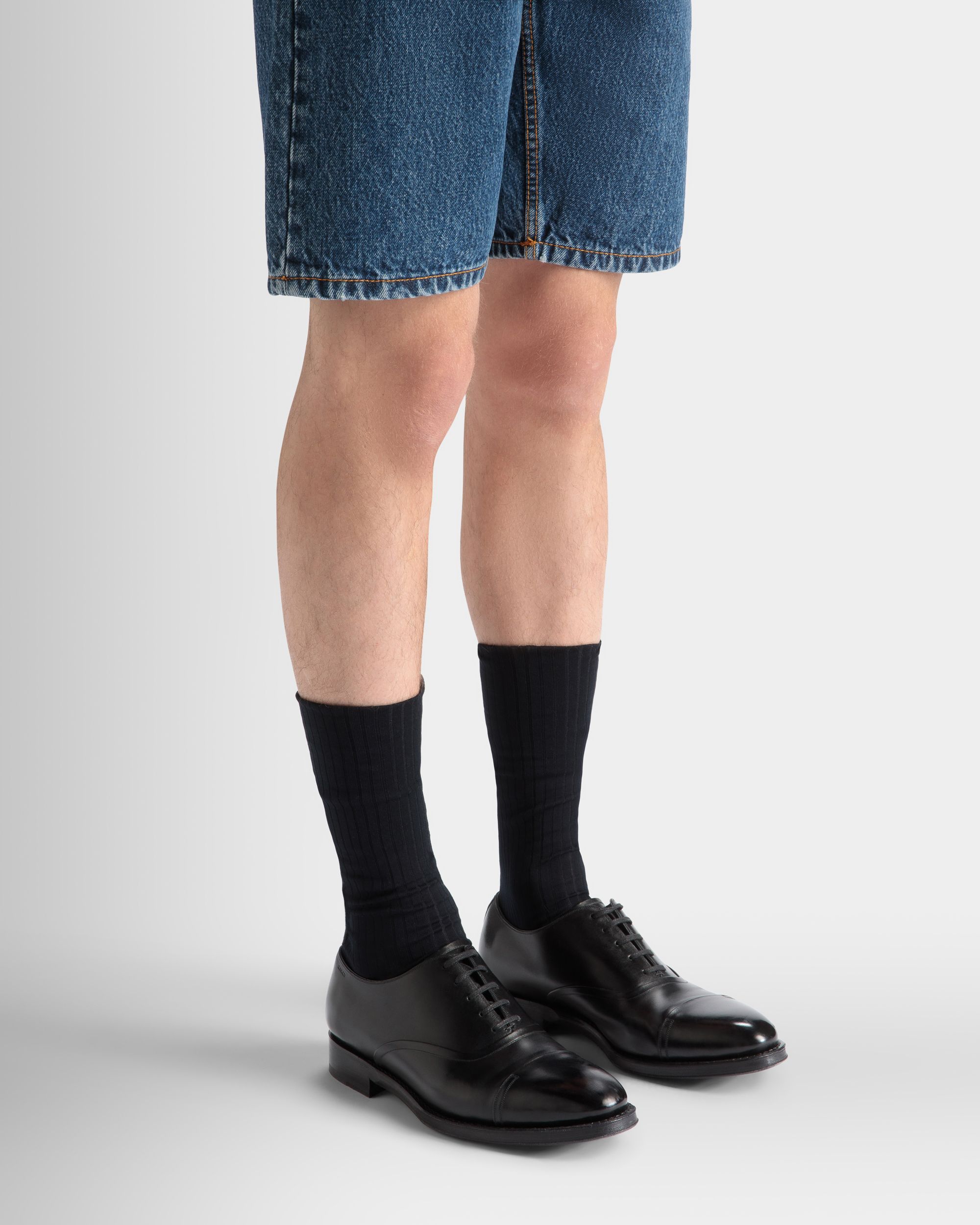 Scribe Un Oxford in Black Leather - Men's - Bally - 02