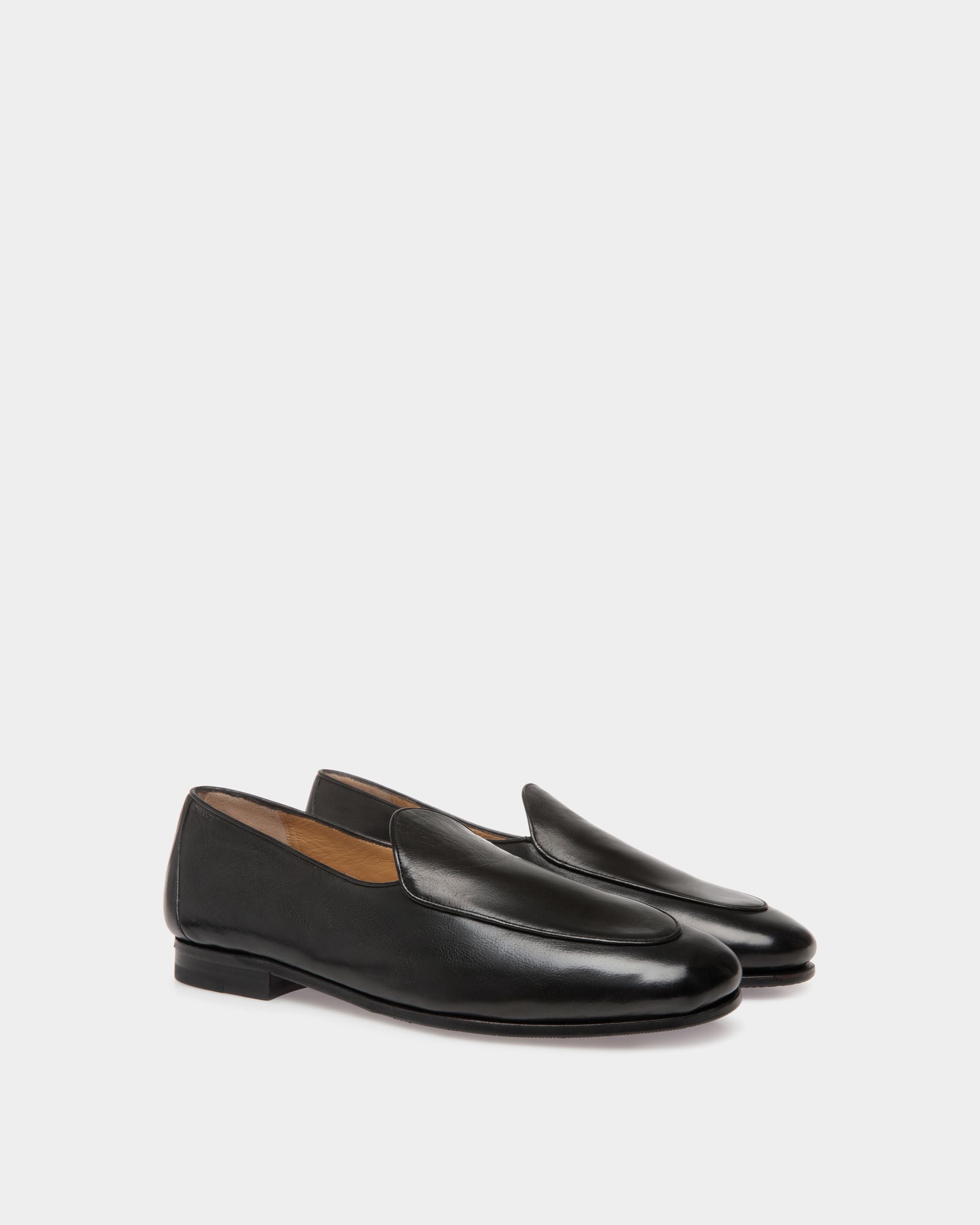 Plume Loafer In Black Leather - Men's - Bally - 02