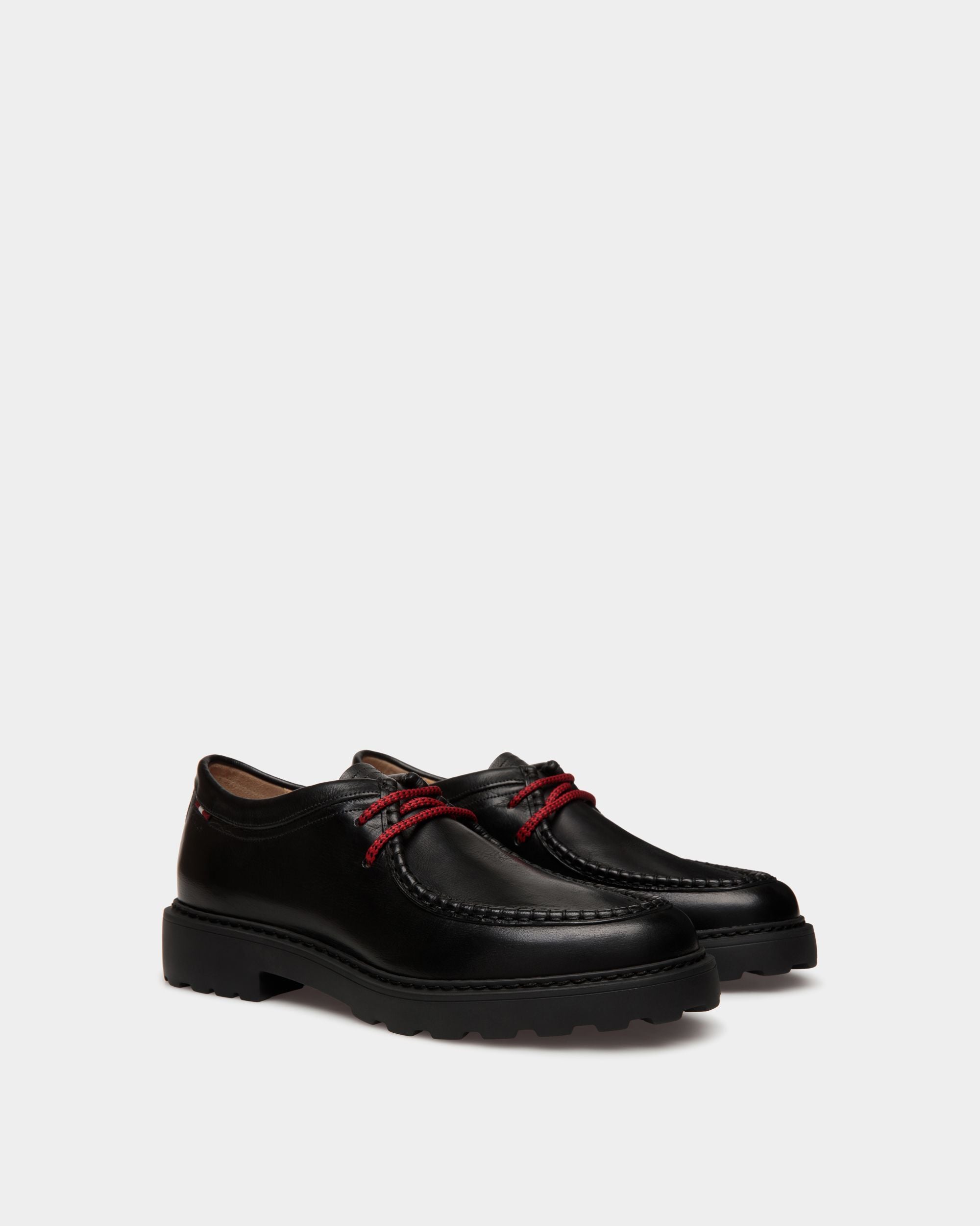 Gusto Derby in Black Leather - Men's - Bally - 02
