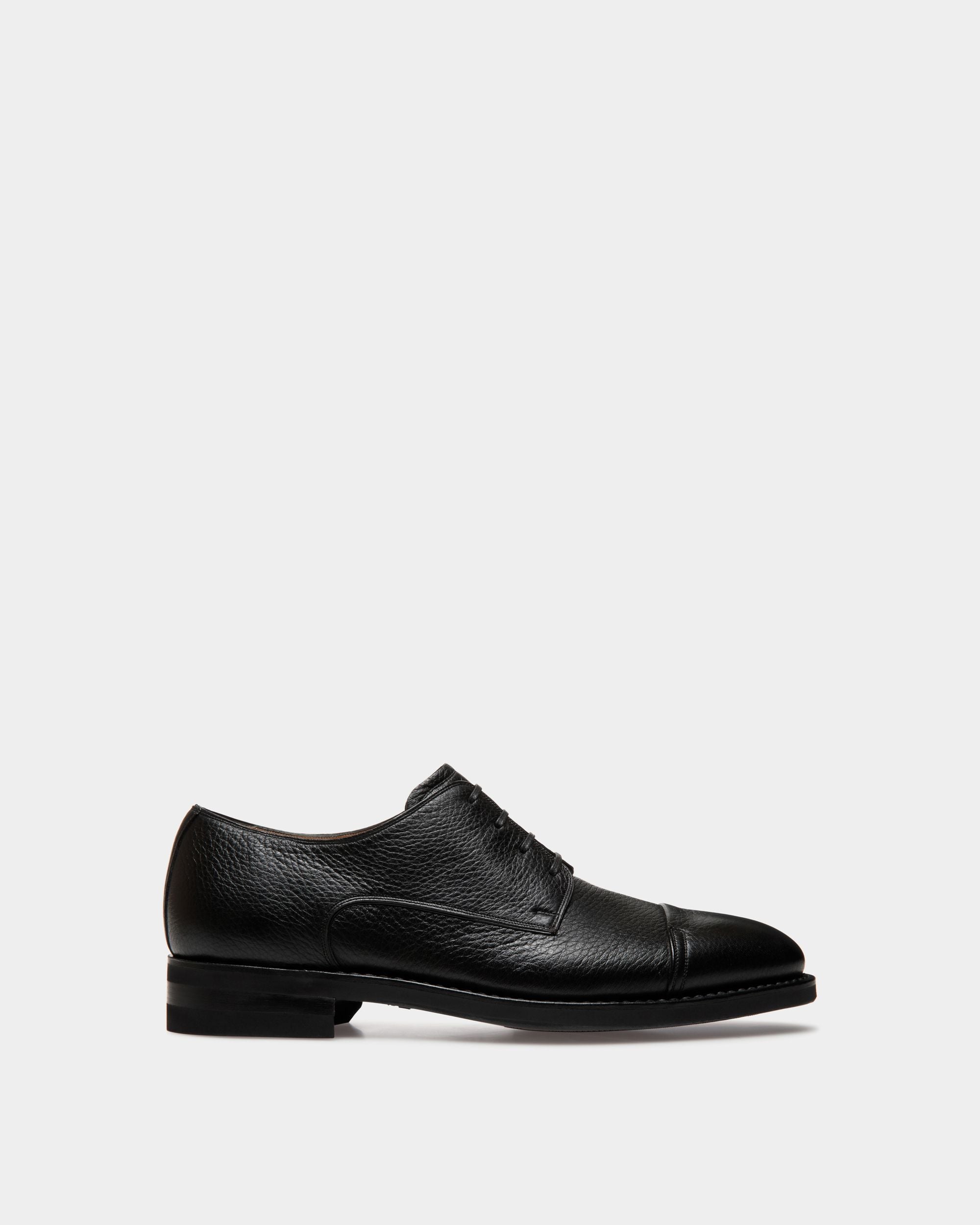 Scribe Un Derby in Black Deer Leather - Men's - Bally - 01