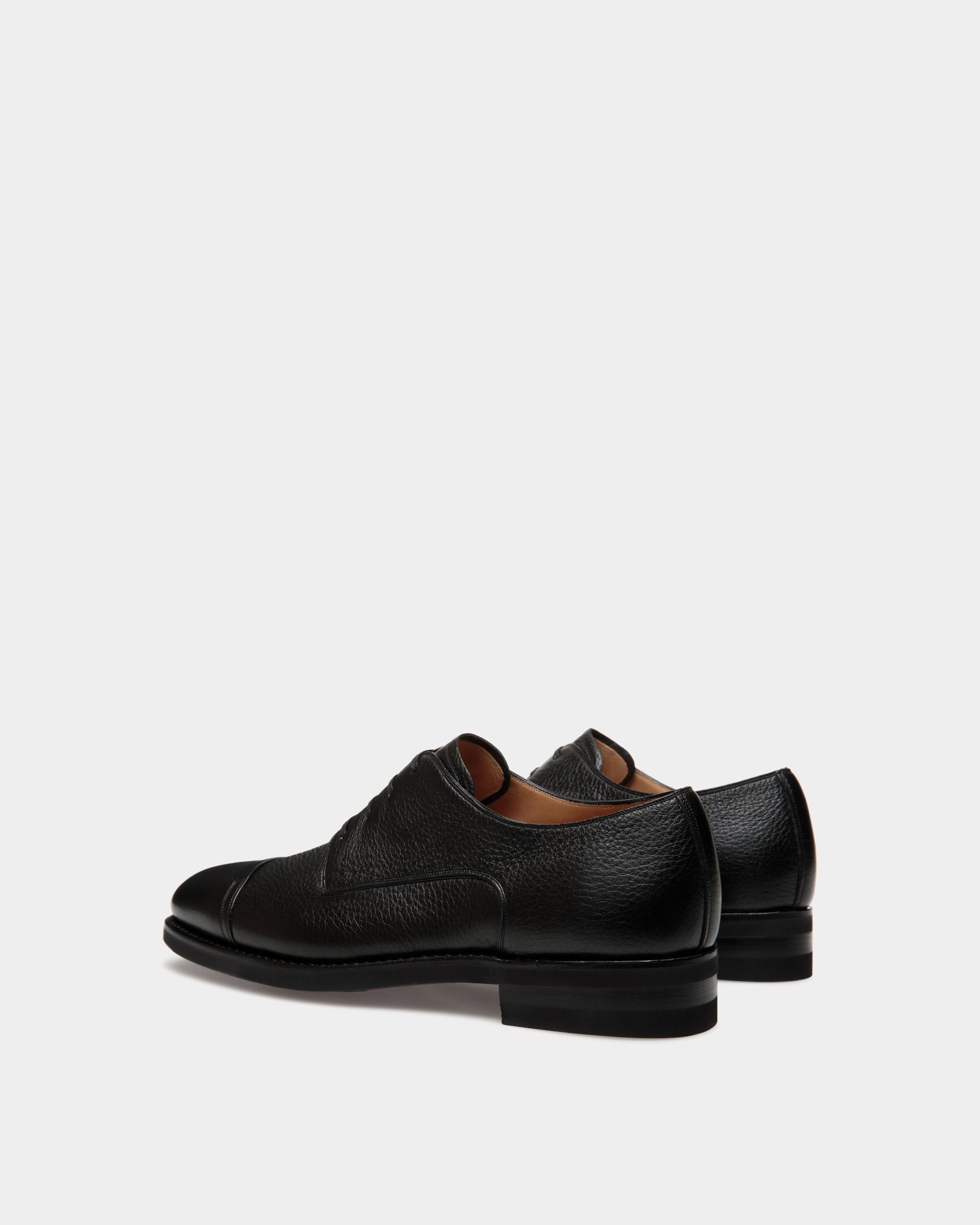 Scribe Un Derby in Black Deer Leather - Men's - Bally - 03