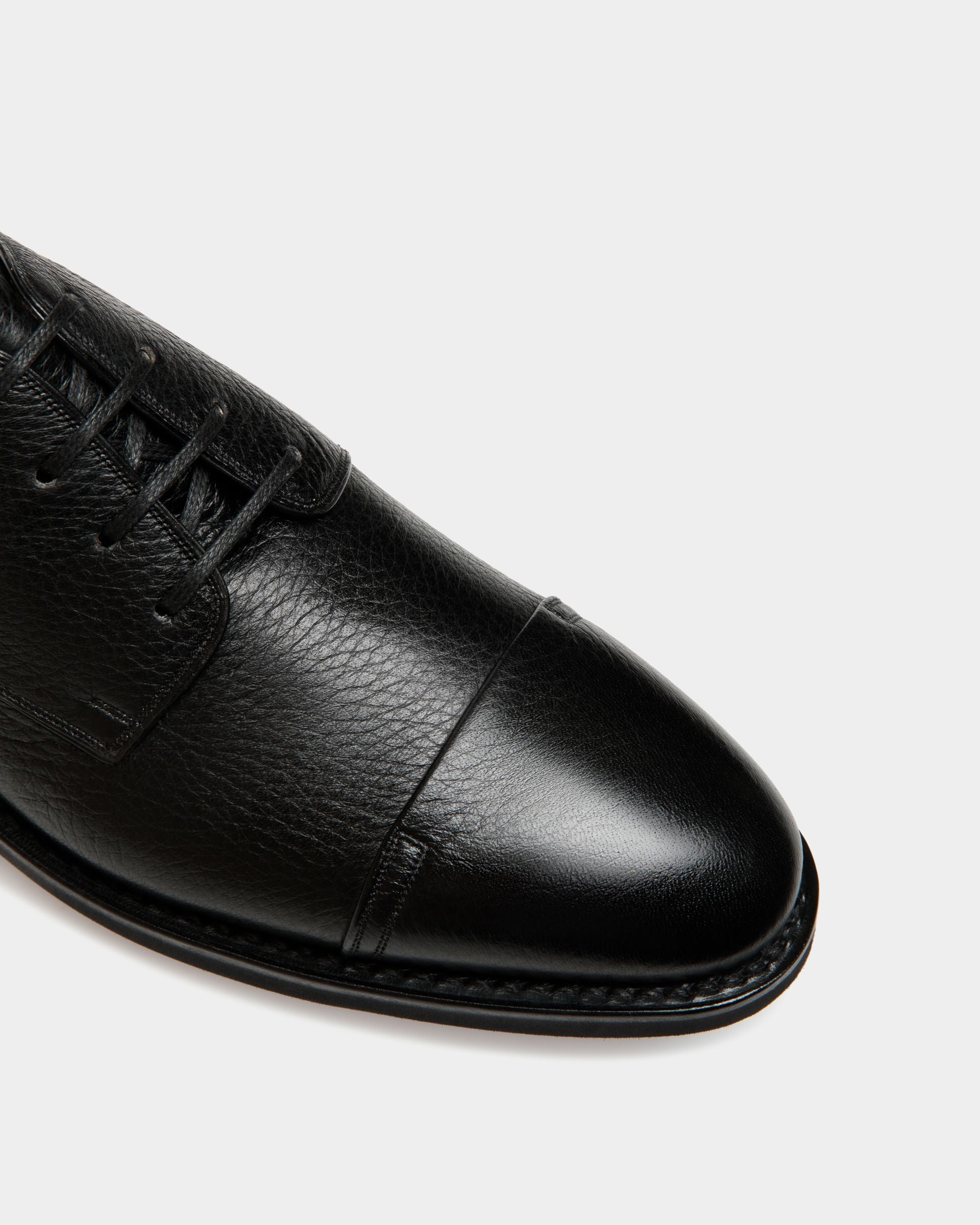 Scribe Un Derby in Black Deer Leather - Men's - Bally - 05