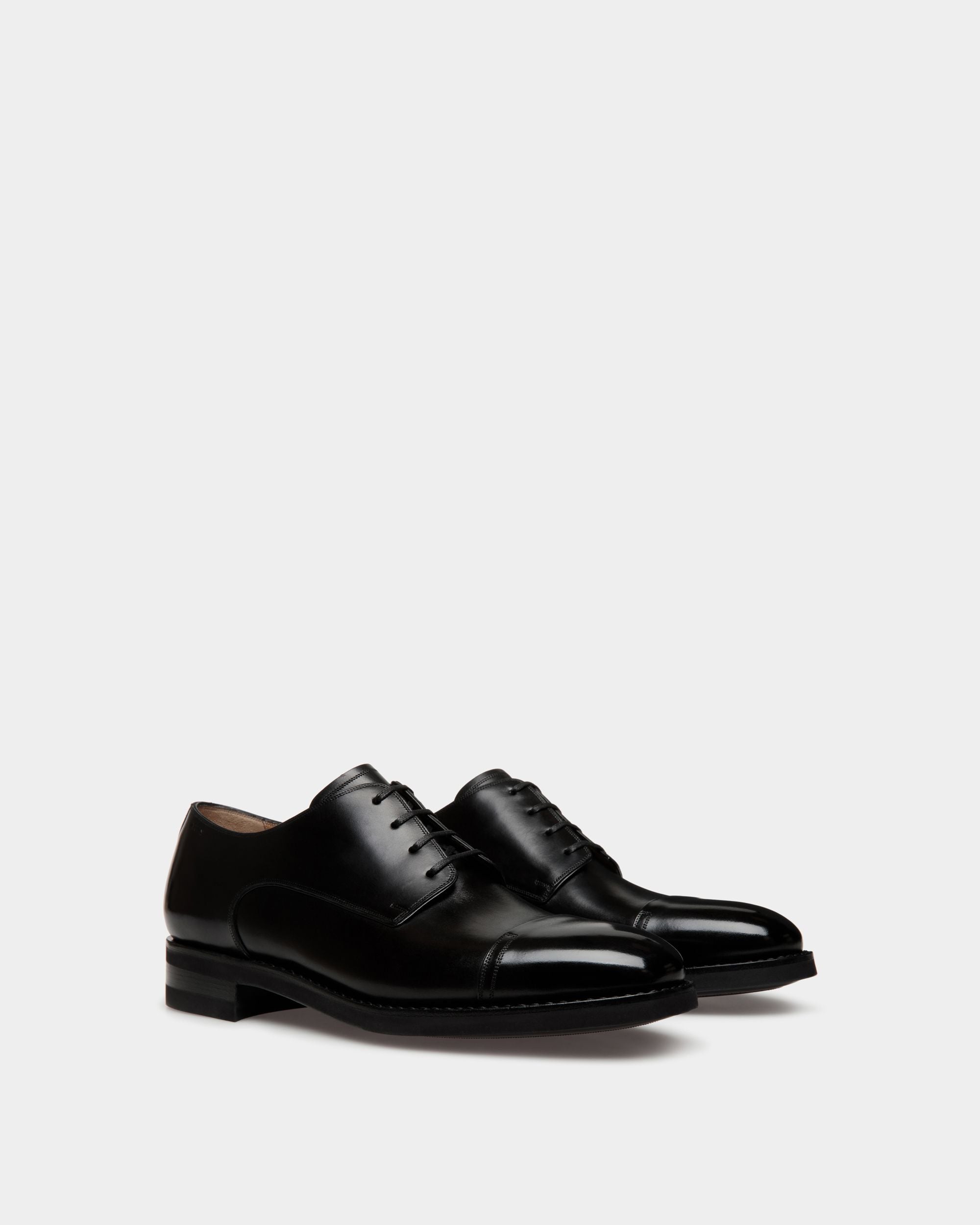 Scribe Un Derby In Black Leather - Men's - Bally - 02