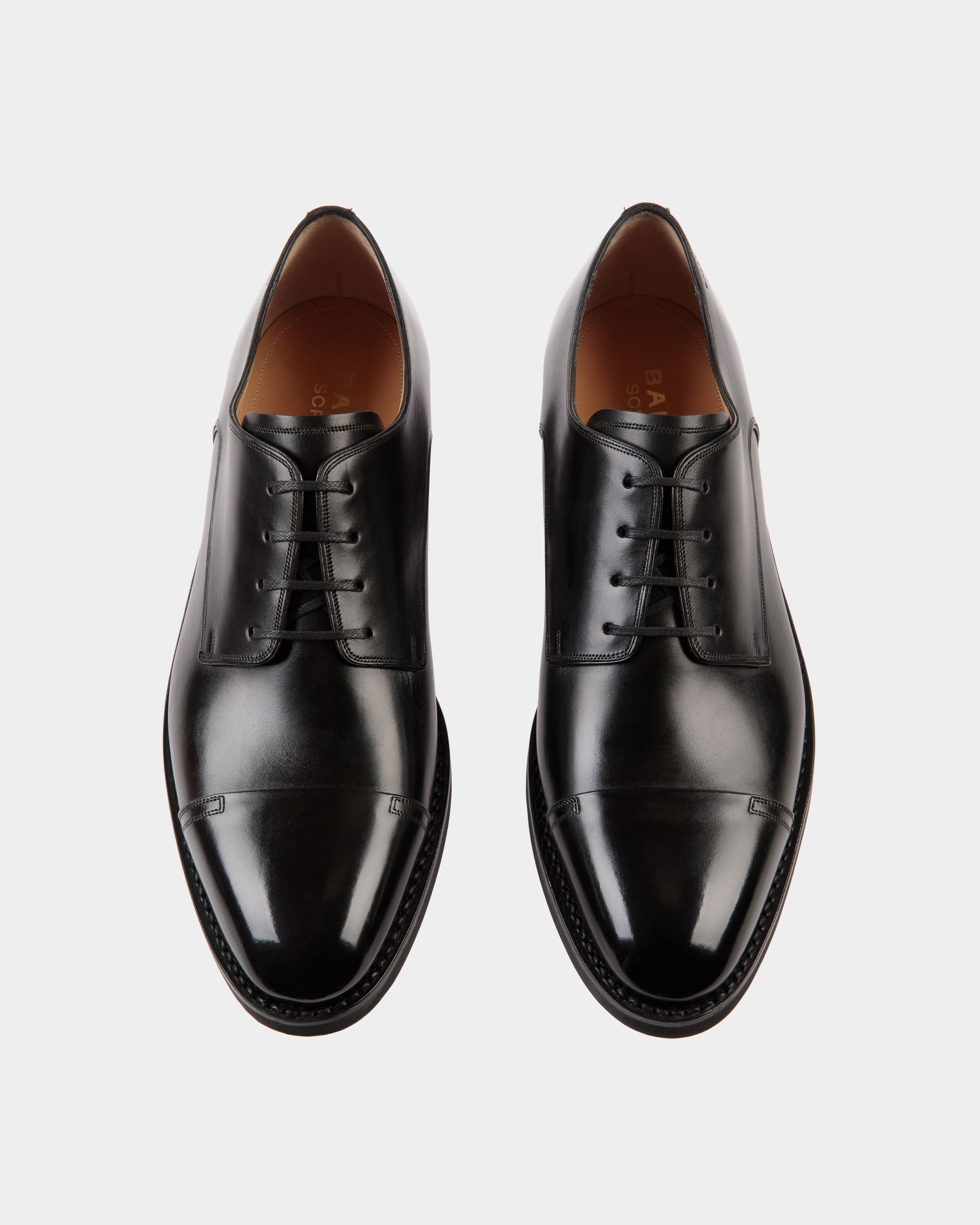 Scribe Un Derby In Black Leather - Men's - Bally - 04